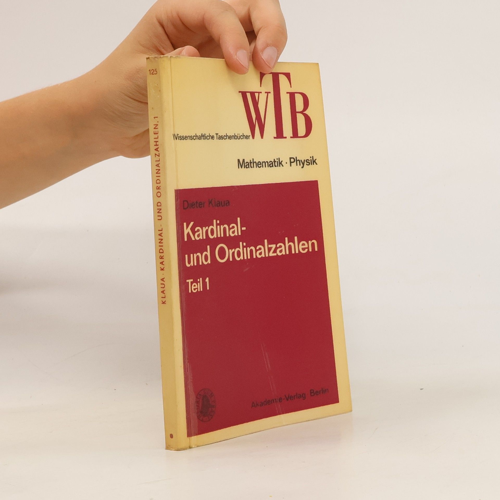 Dieter Klaua Kardinal- und Ordinalzahlen