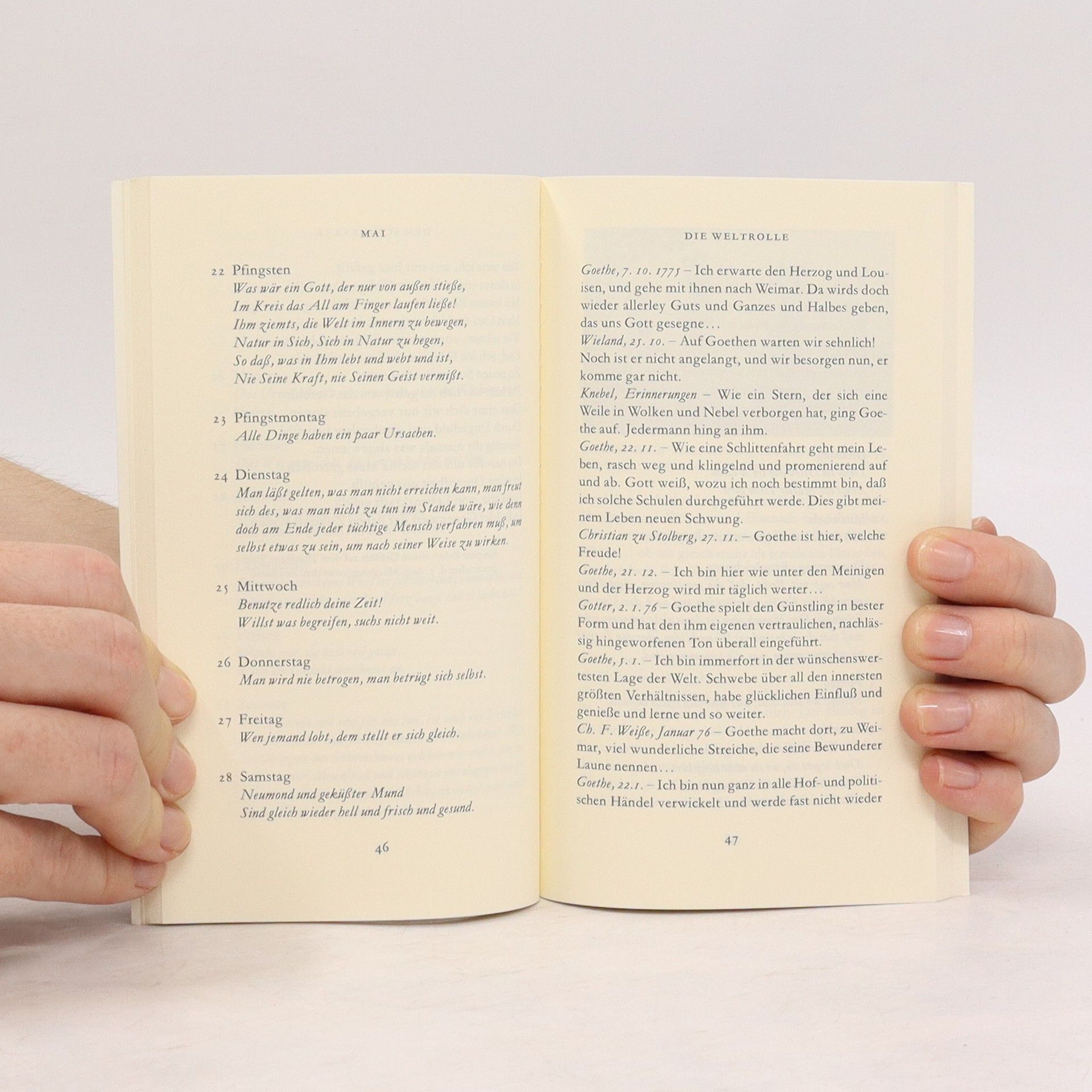 Collectif d'auteurs Mit Goethe durch das Jahr