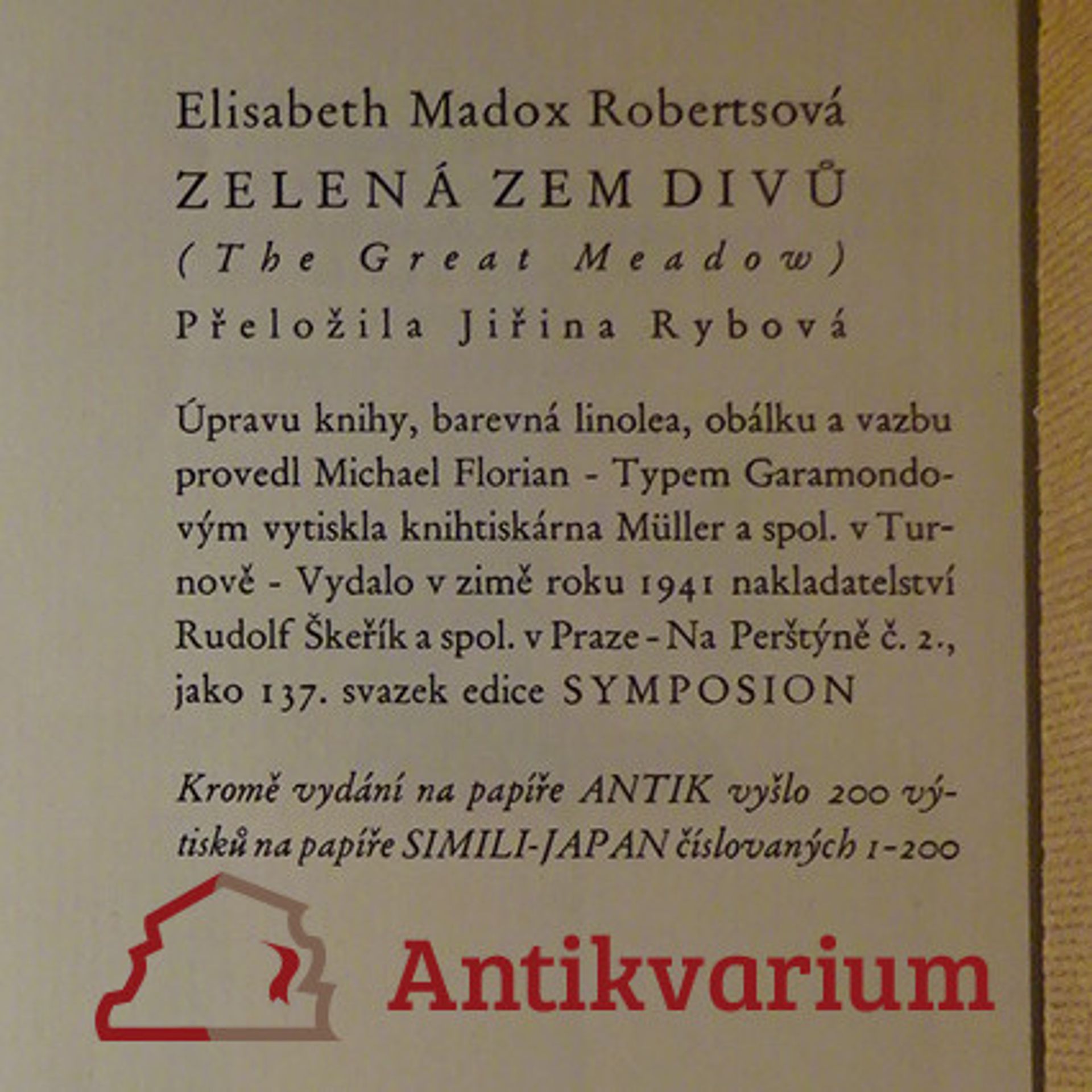 Elizabeth Madox Roberts Zelená zem divů