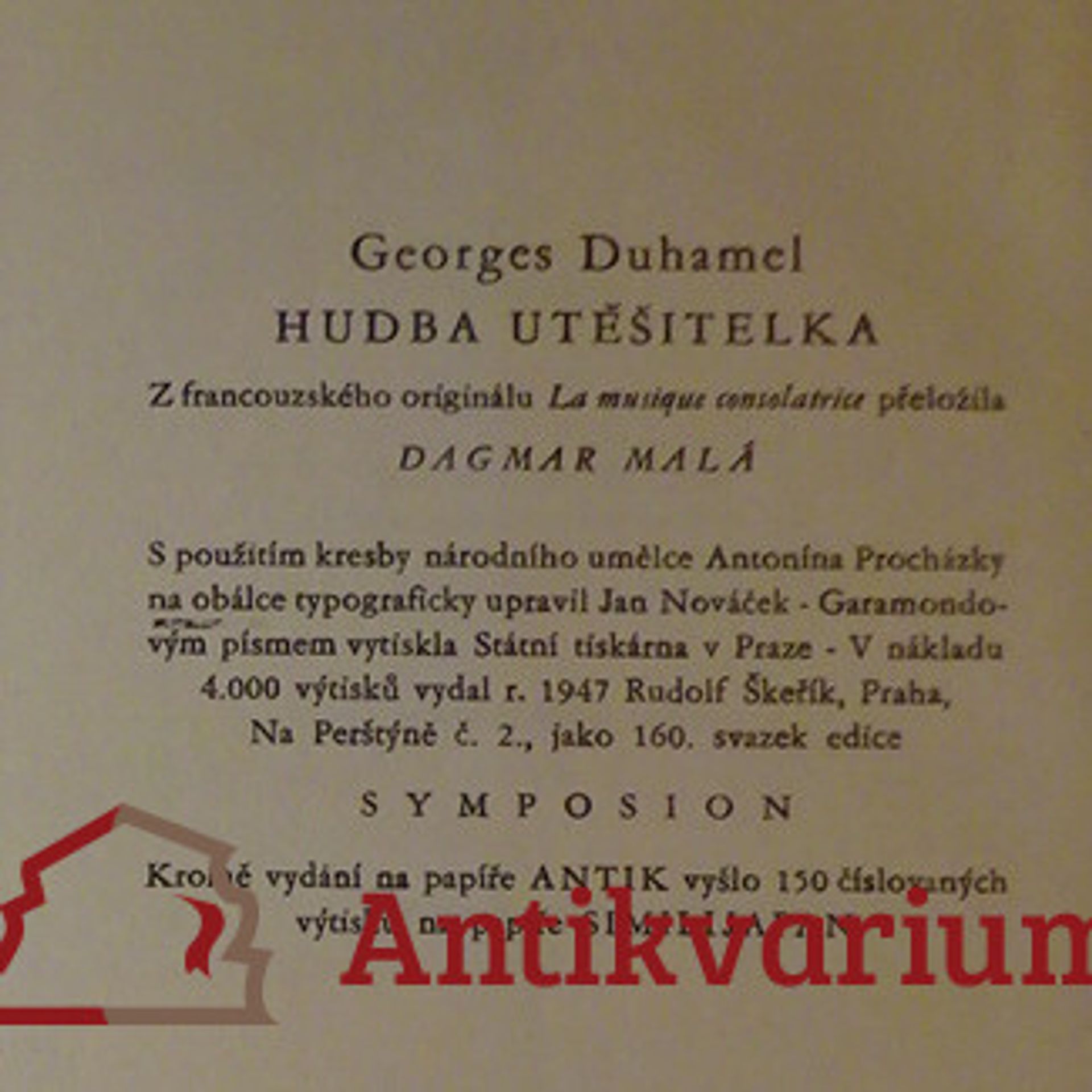 Georges Duhamel Hudba utěšitelka