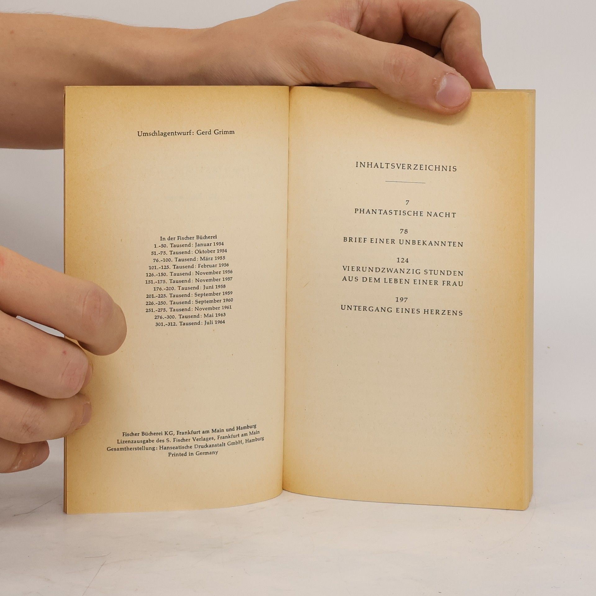 Stefan Zweig Phantastische Nacht
