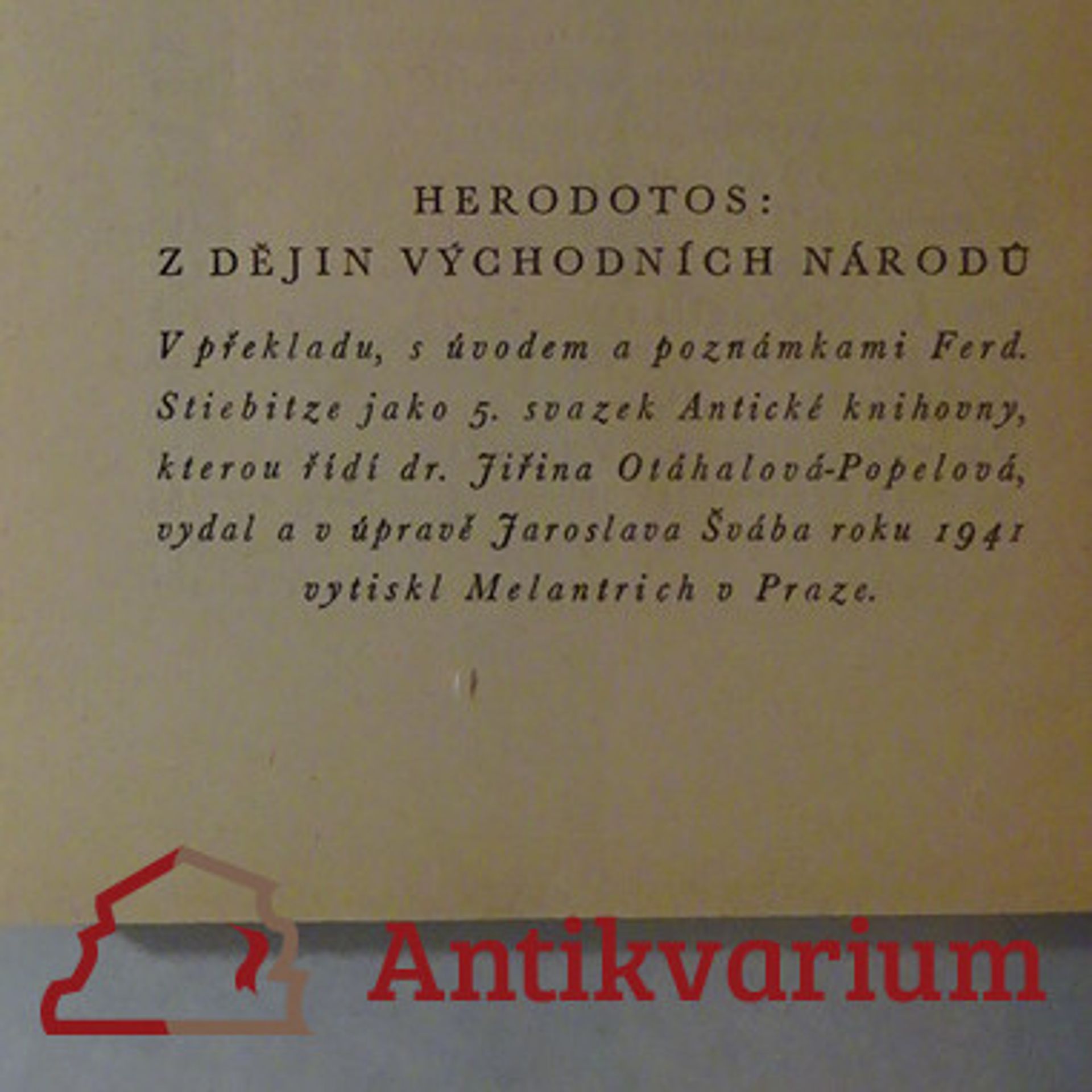 Herodotus Z dějin východních národů