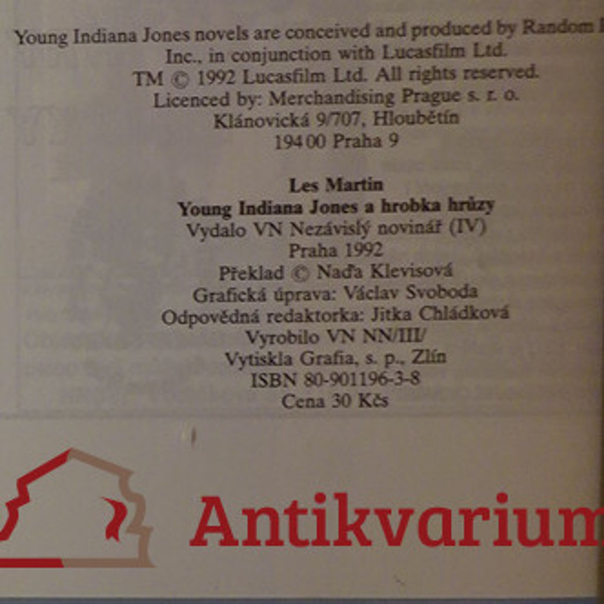 Les Martin Young Indiana Jones a hrobka hrůzy