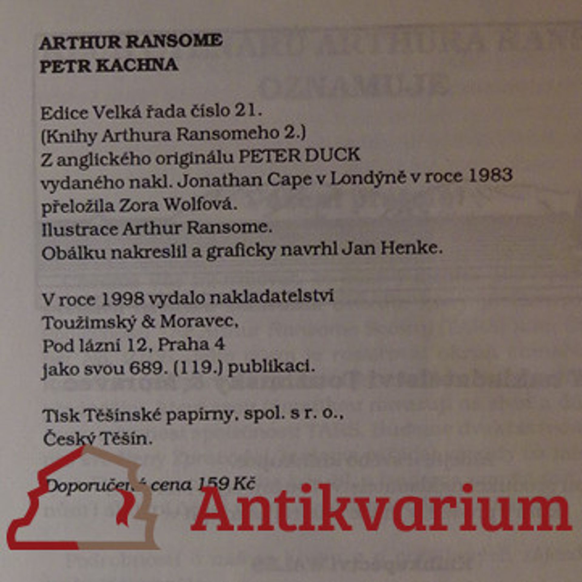 Arthur Ransome Petr Kachna
