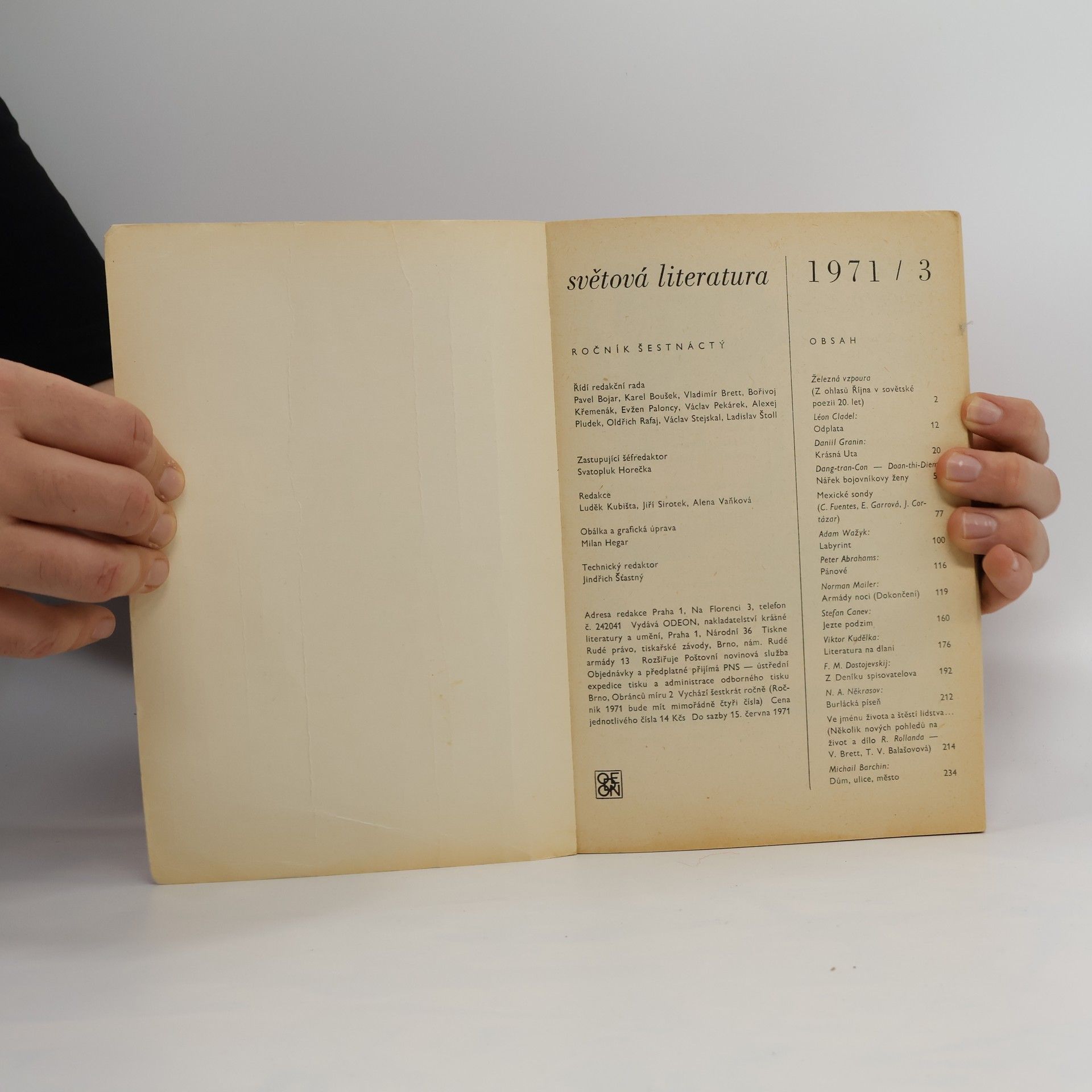 Autorenkollektiv Světová literatura 3/1971