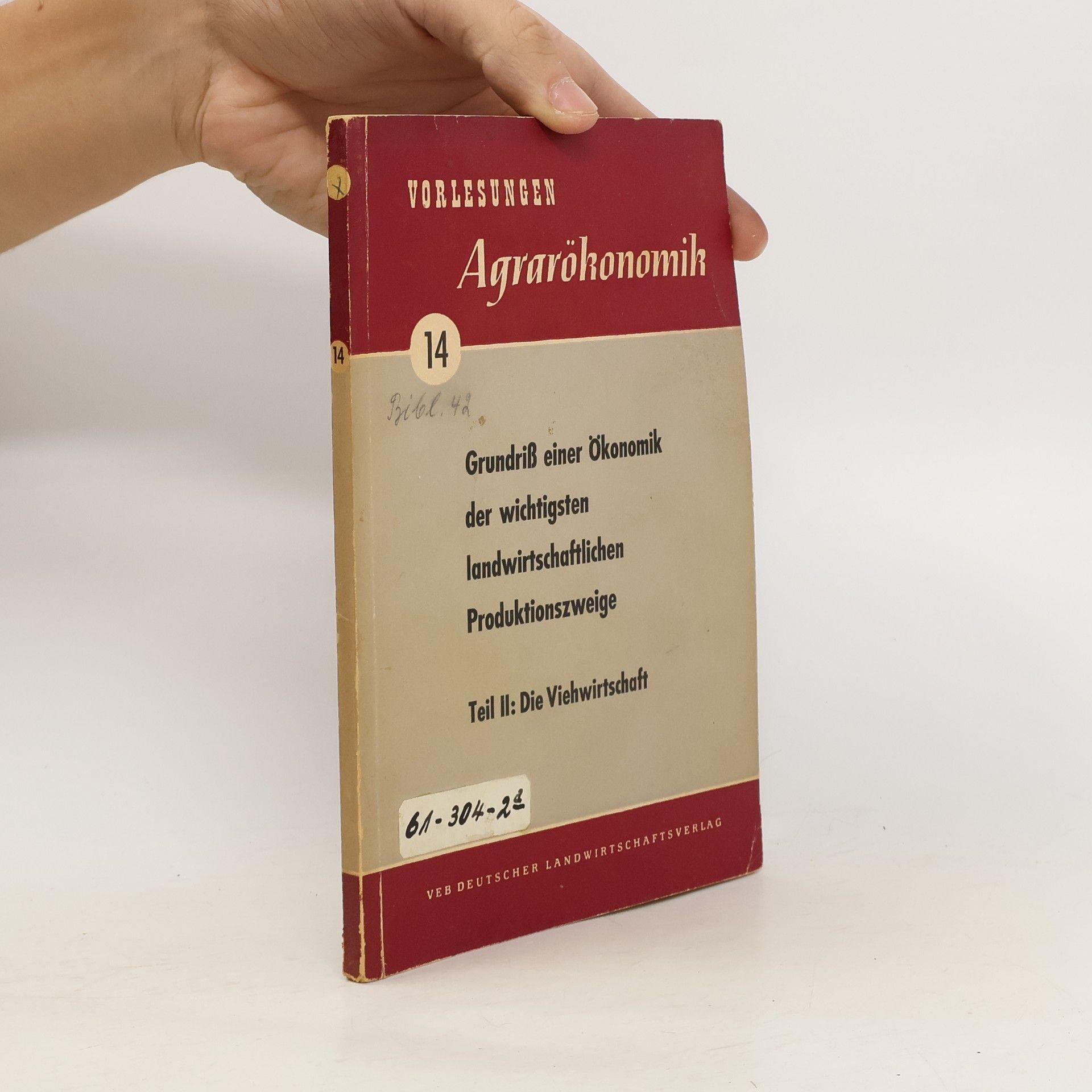 Autorenkollektiv Vorlesungen Agrarökonomik 14