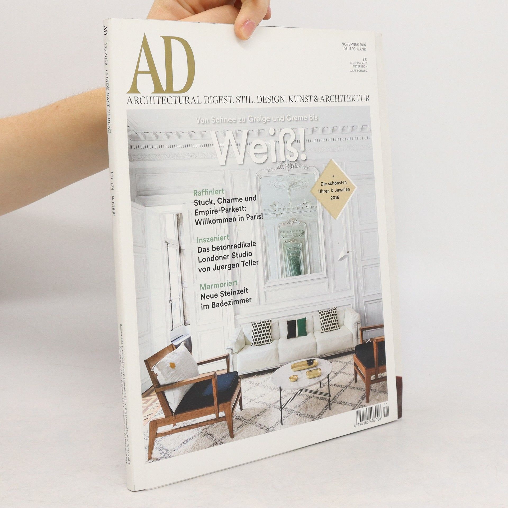 AA.VV. AD. Architectural Digest. Stil, Design, Kunst & Architektur 11/2016