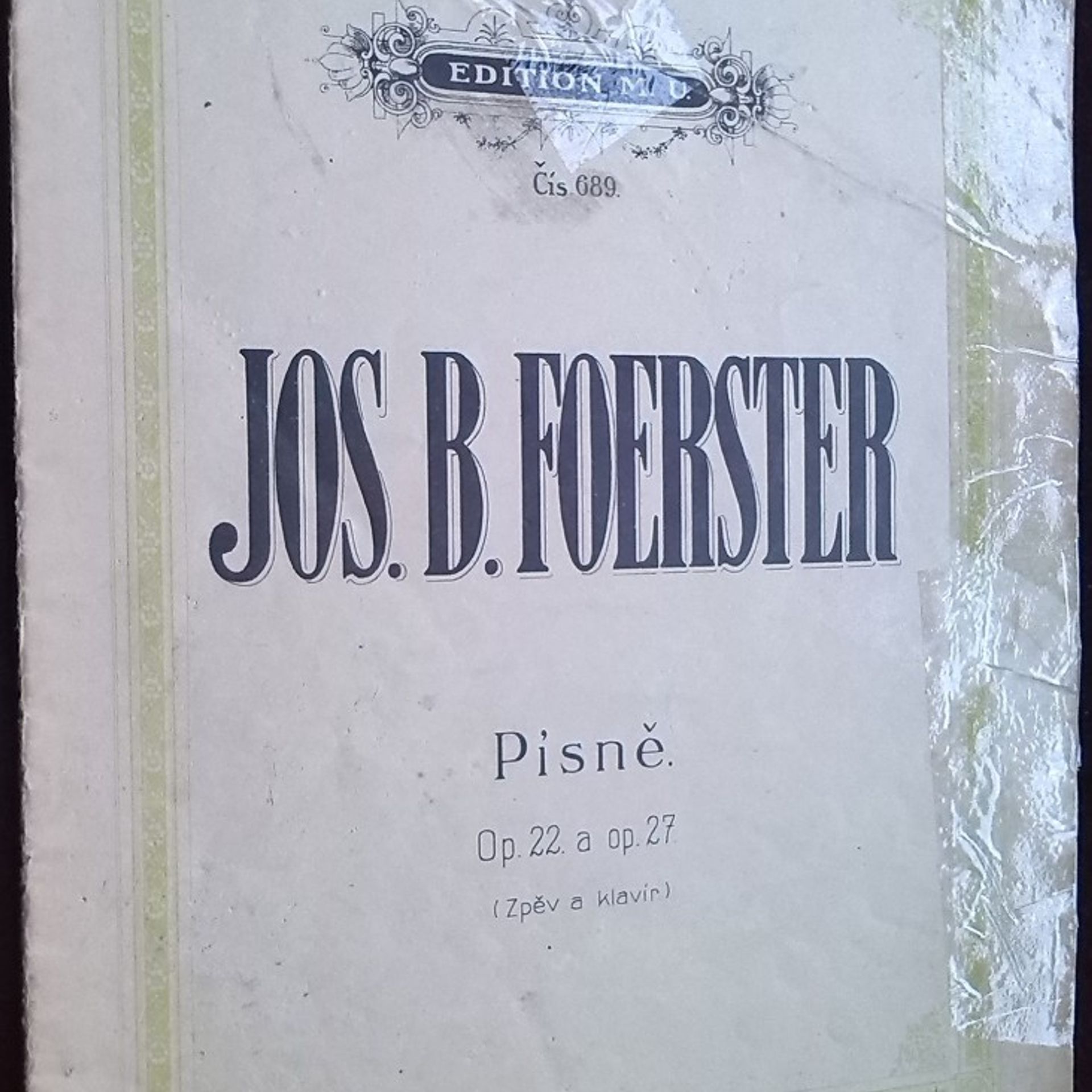 Josef Bohuslav Foerster Písně