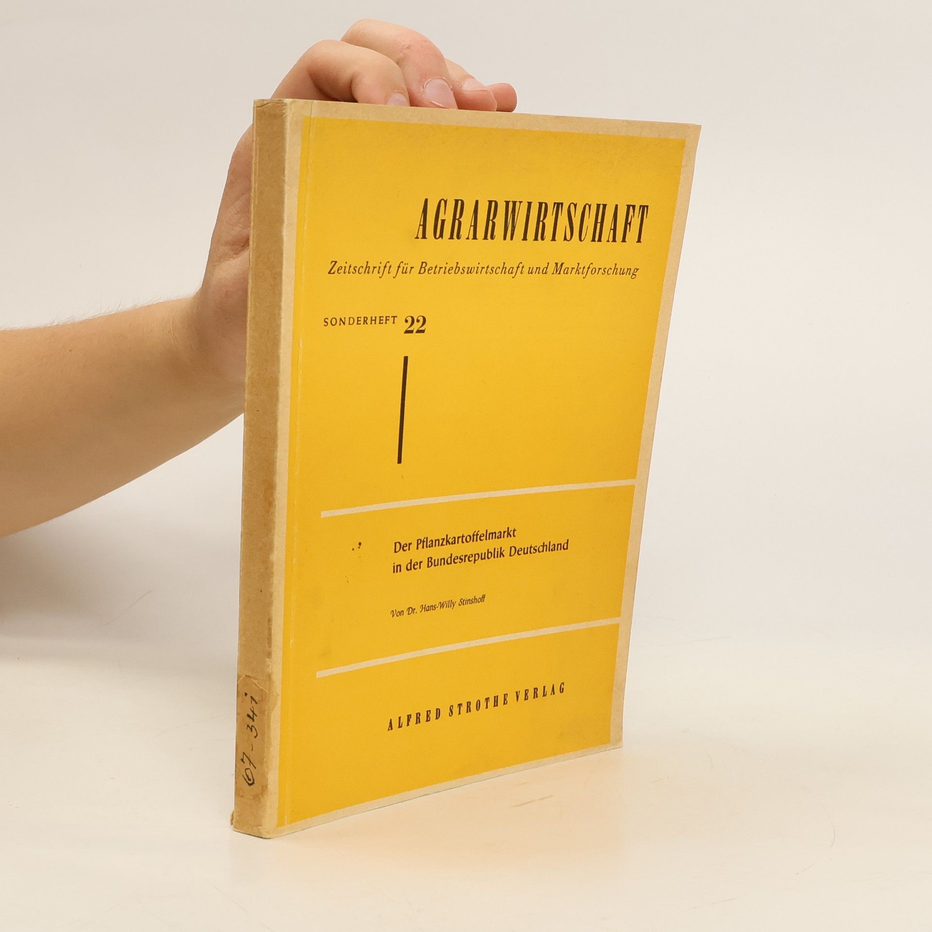 Hans-Willy Stinshoff Der Pflanzkartoffelmarkt in der Bundesrepublik Deutschland