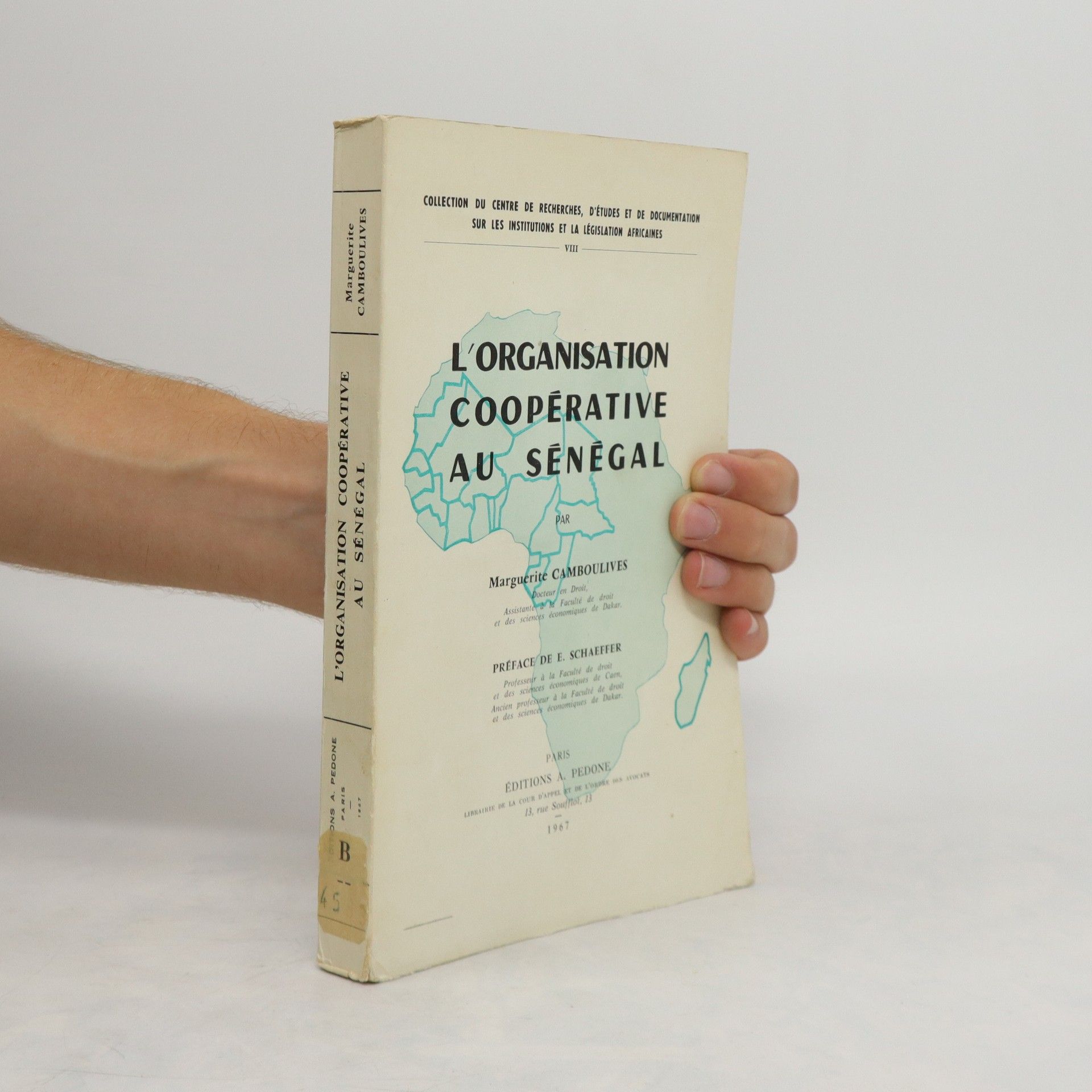 Marguerite Camboulives L'organisation coopérative au Senegal