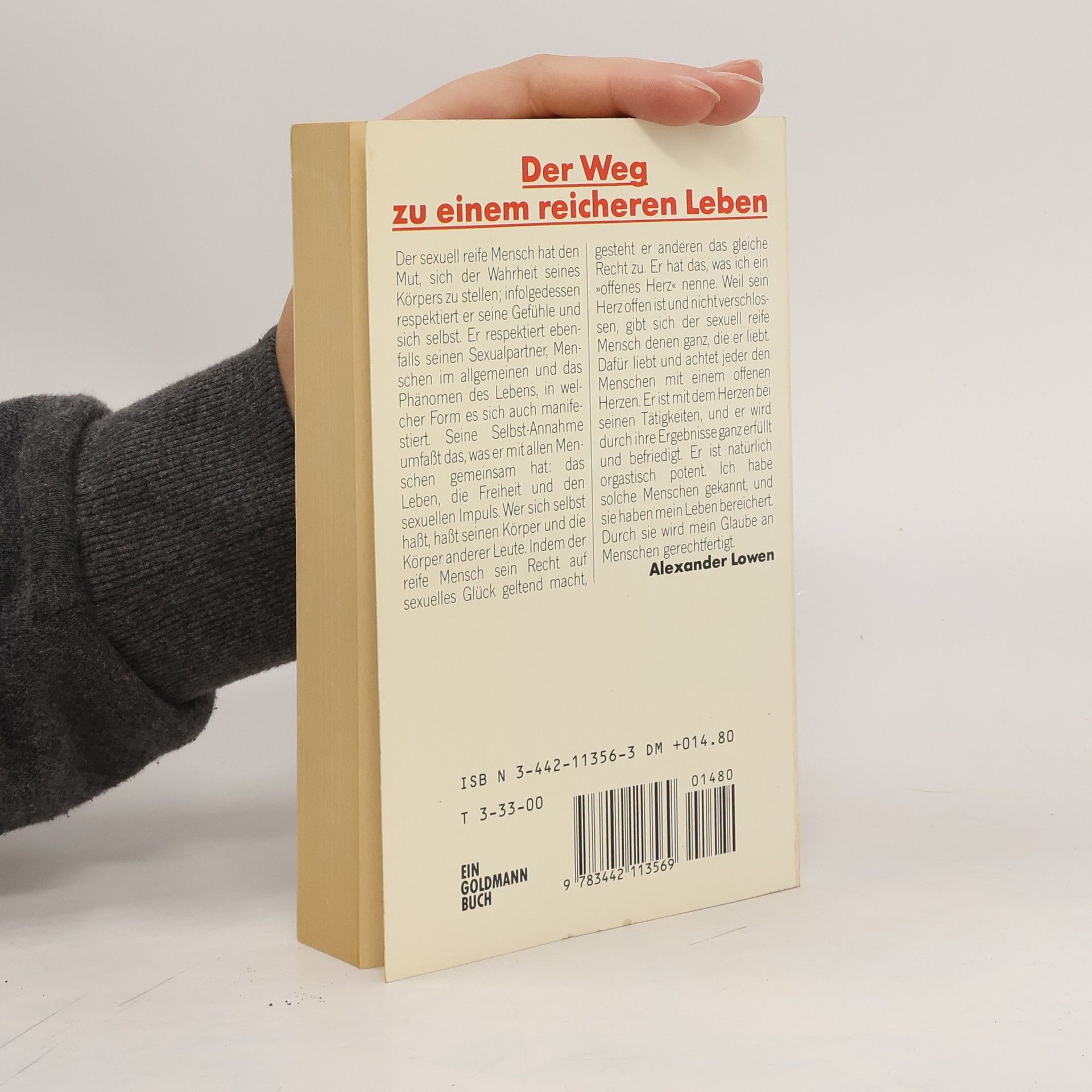 Alexander Lowen Liebe und Orgasmus