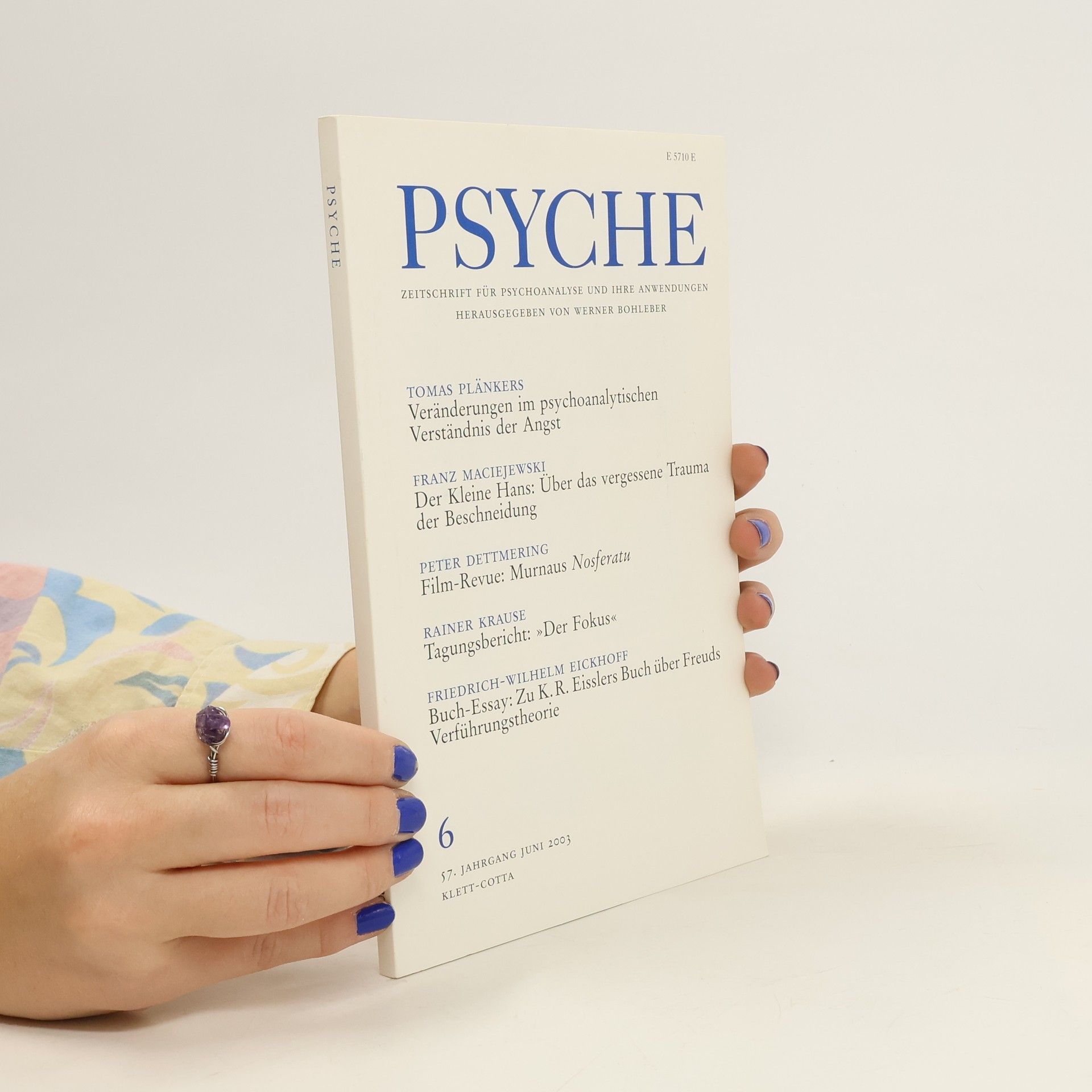 Autorenkollektiv Psyche 57. Jahrgang 2003 Heft 6.