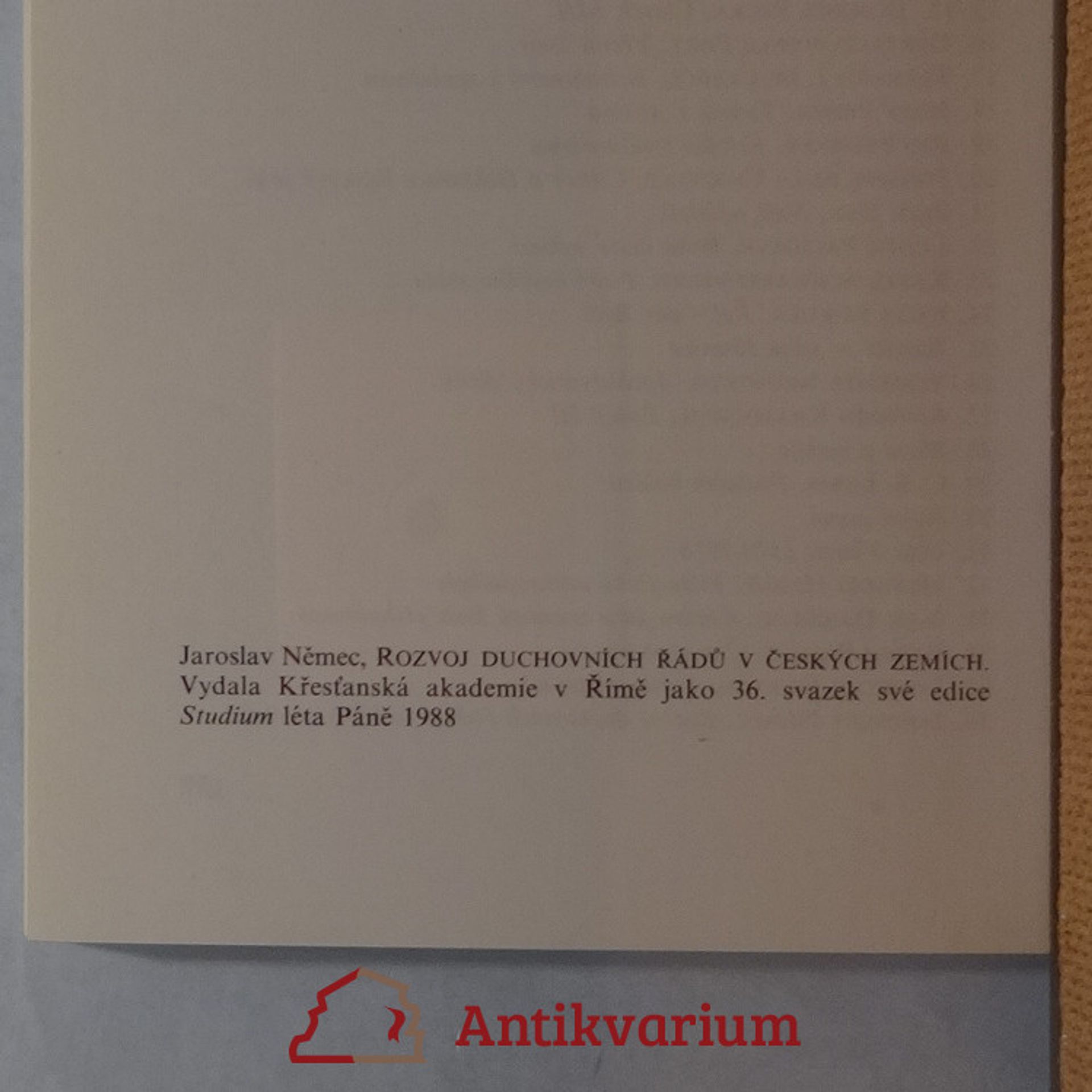 Jaroslav Němec Rozvoj duchovních řádů v českých zemích