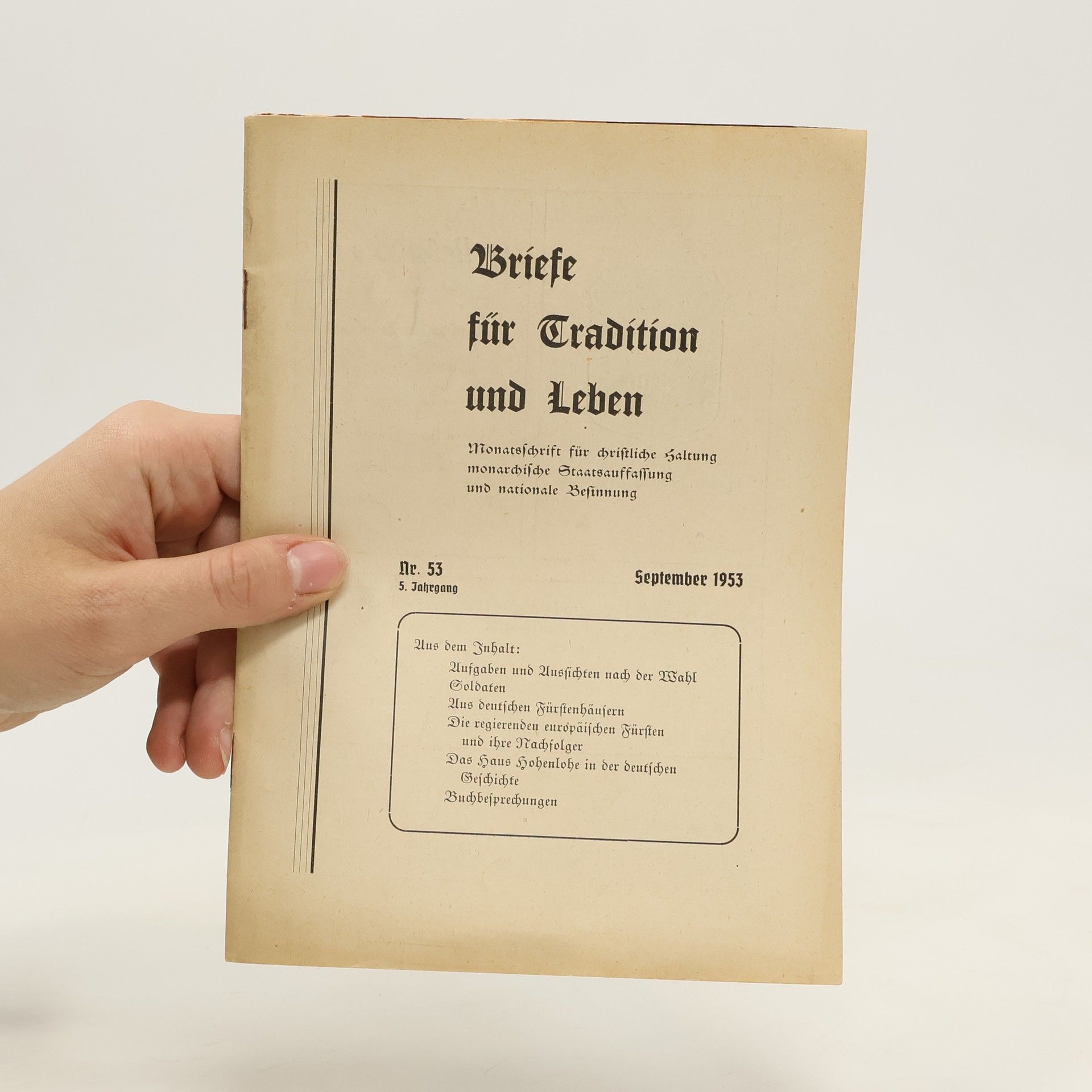 Autorenkollektiv Briefe für Tradition und Leben