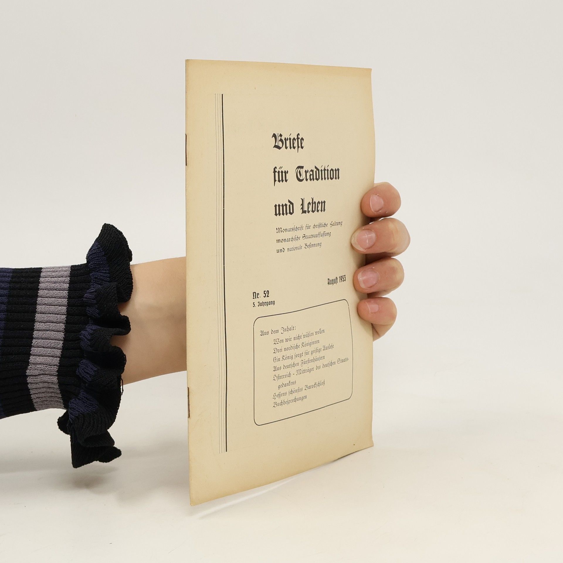 kolektiv Briefe für Tradition und Leben Nr. 52 8/1953