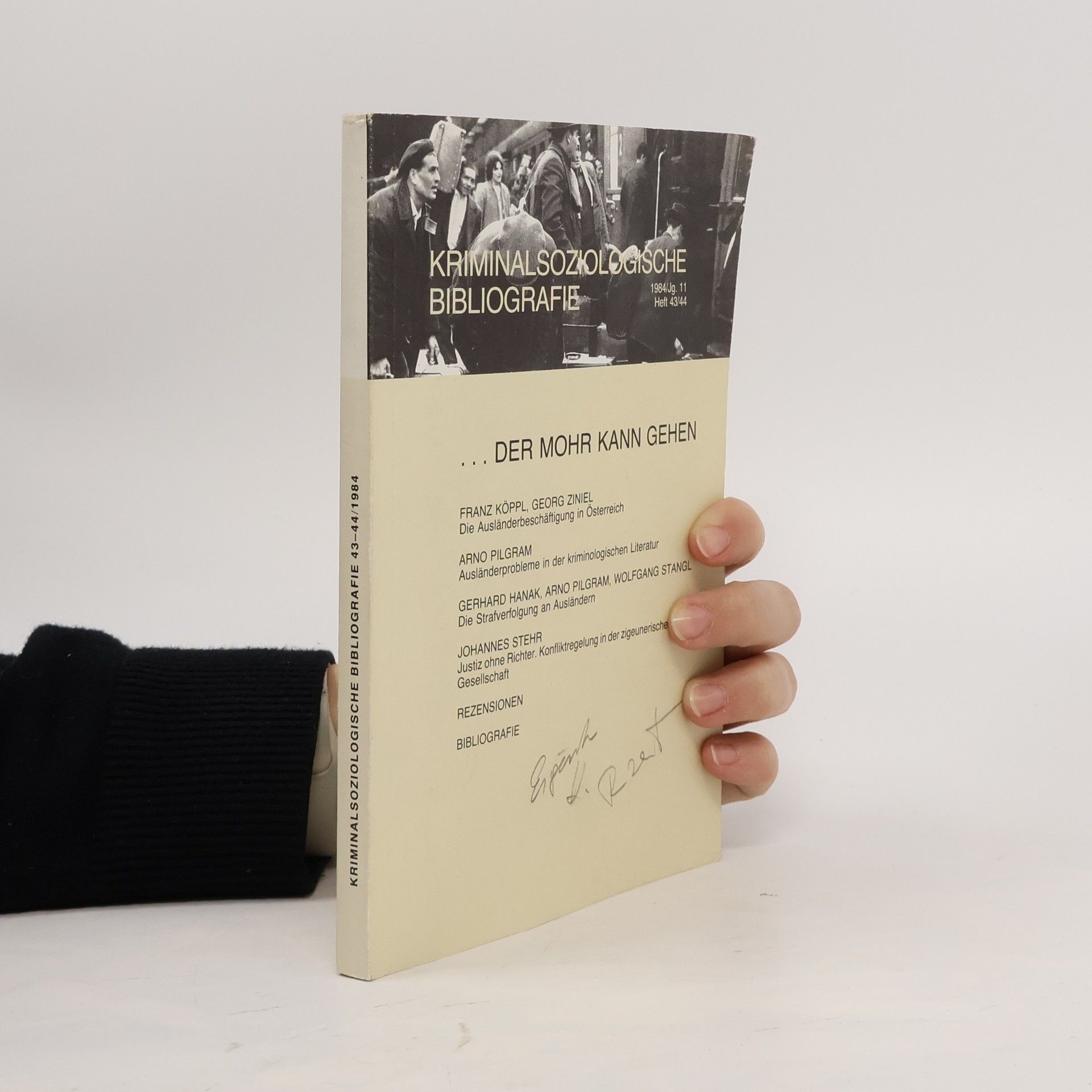 kolektiv ...Der Mohr kann gehen. Kriminalsoziologische Bibliografie Heft 43/44
