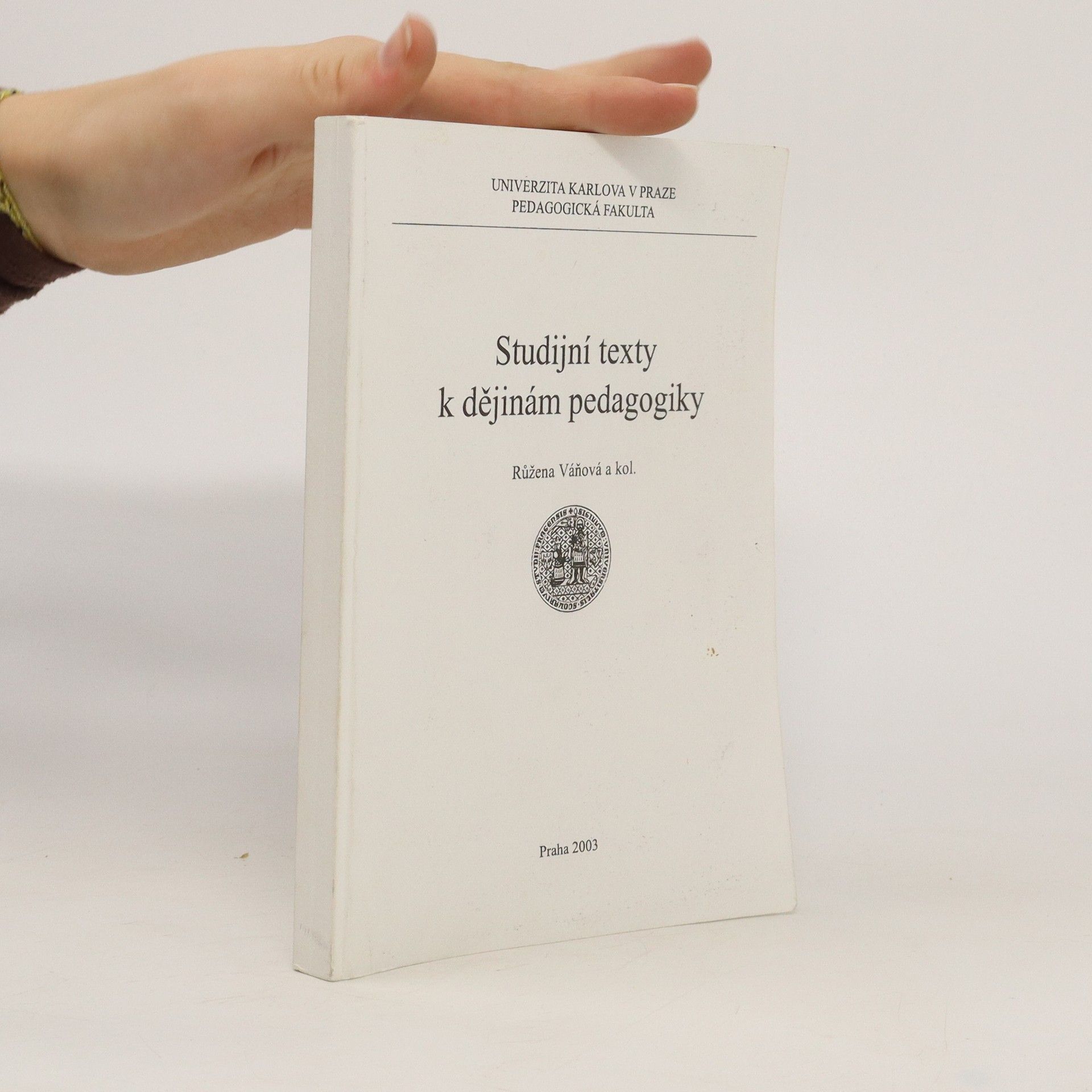 Růžena Váňová Studijní texty k dějinám pedagogiky