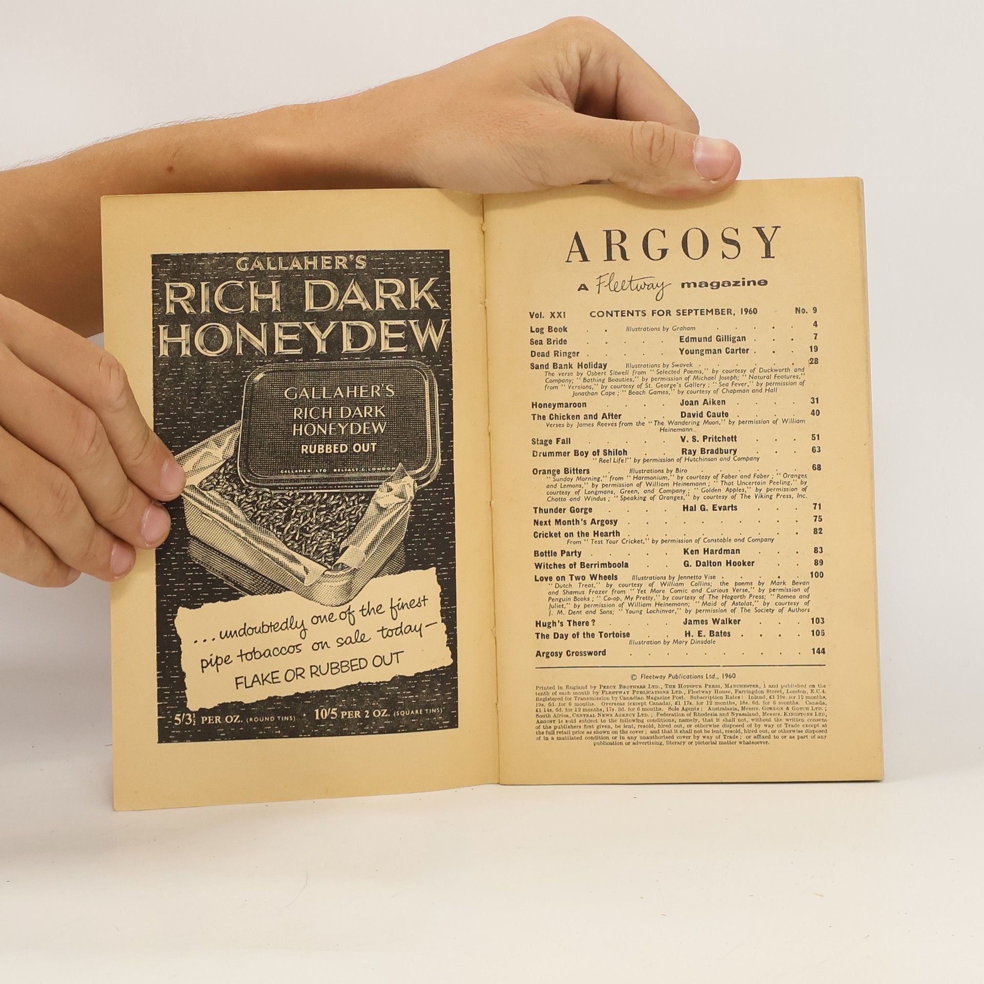 Autores varios Argosy 9/1960