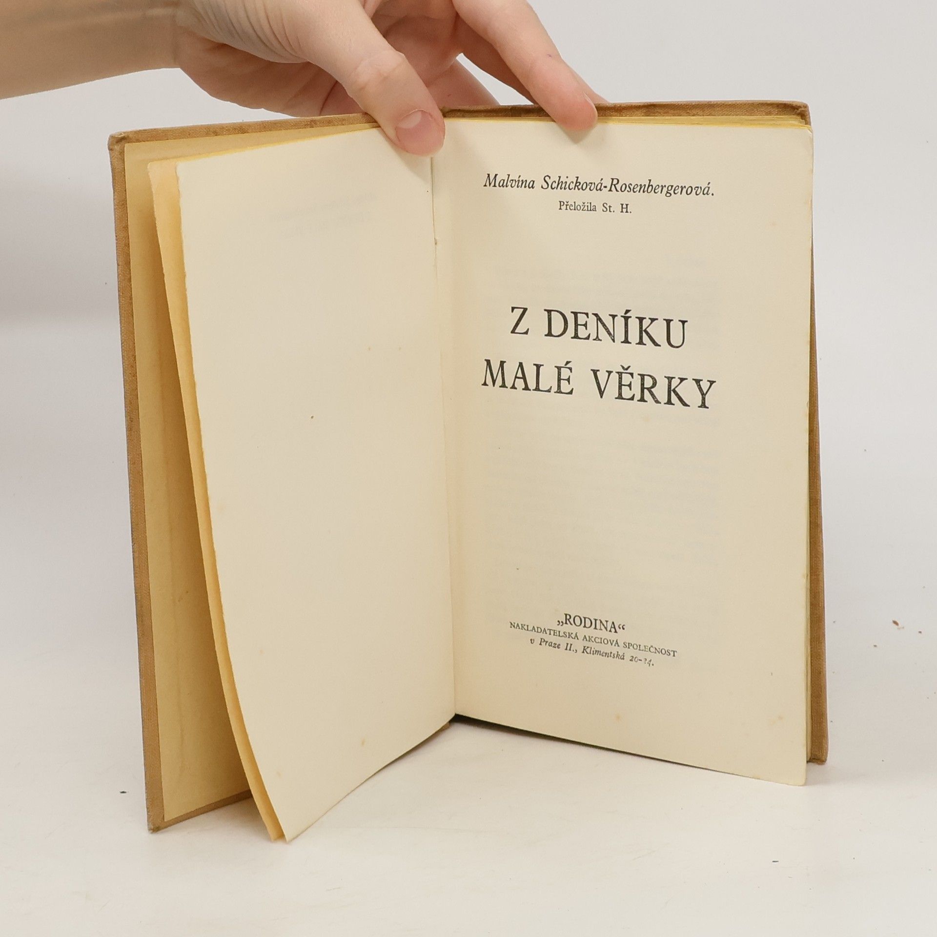 Malvine Schick Rosenberger Z deníku malé Věrky