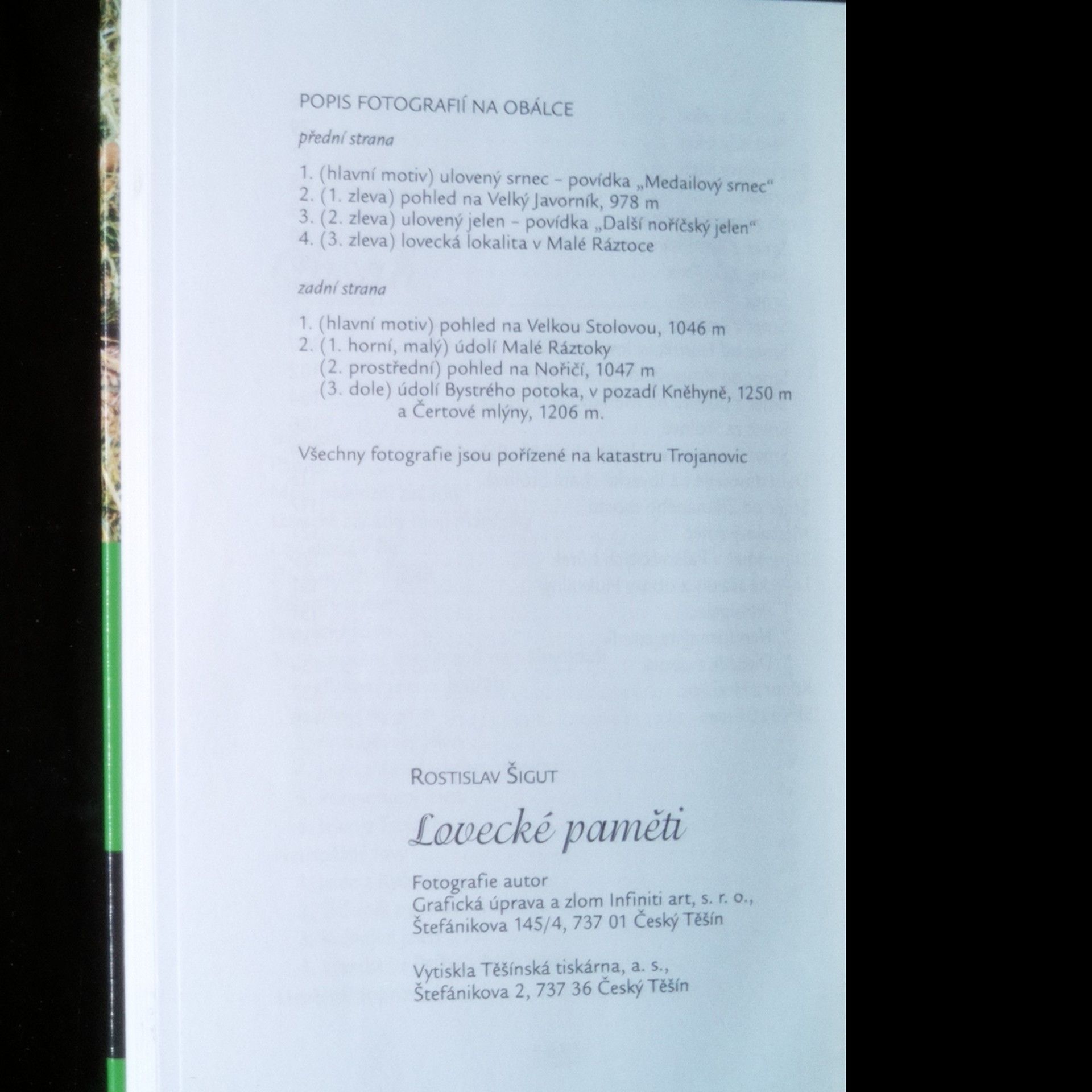 Rostislav Šigut Lovecké paměti