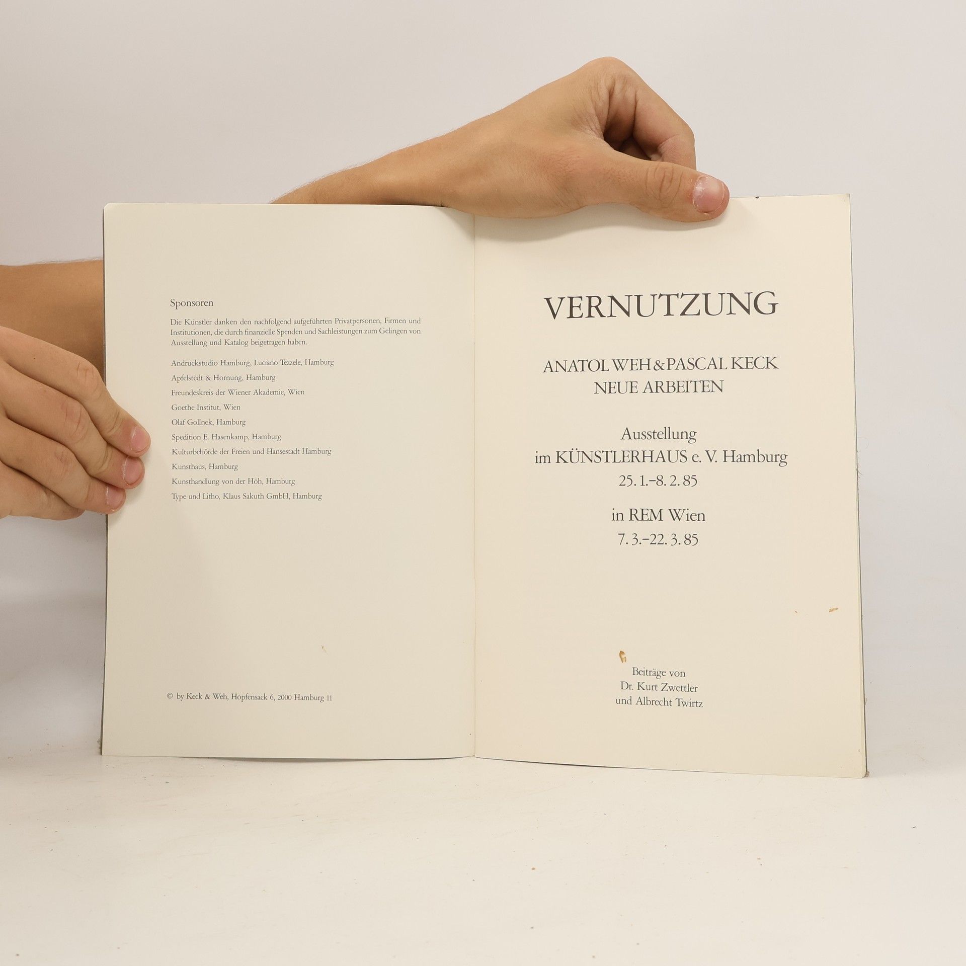 kolektiv Vernutzung. Anatol Weh&Pascal Keck