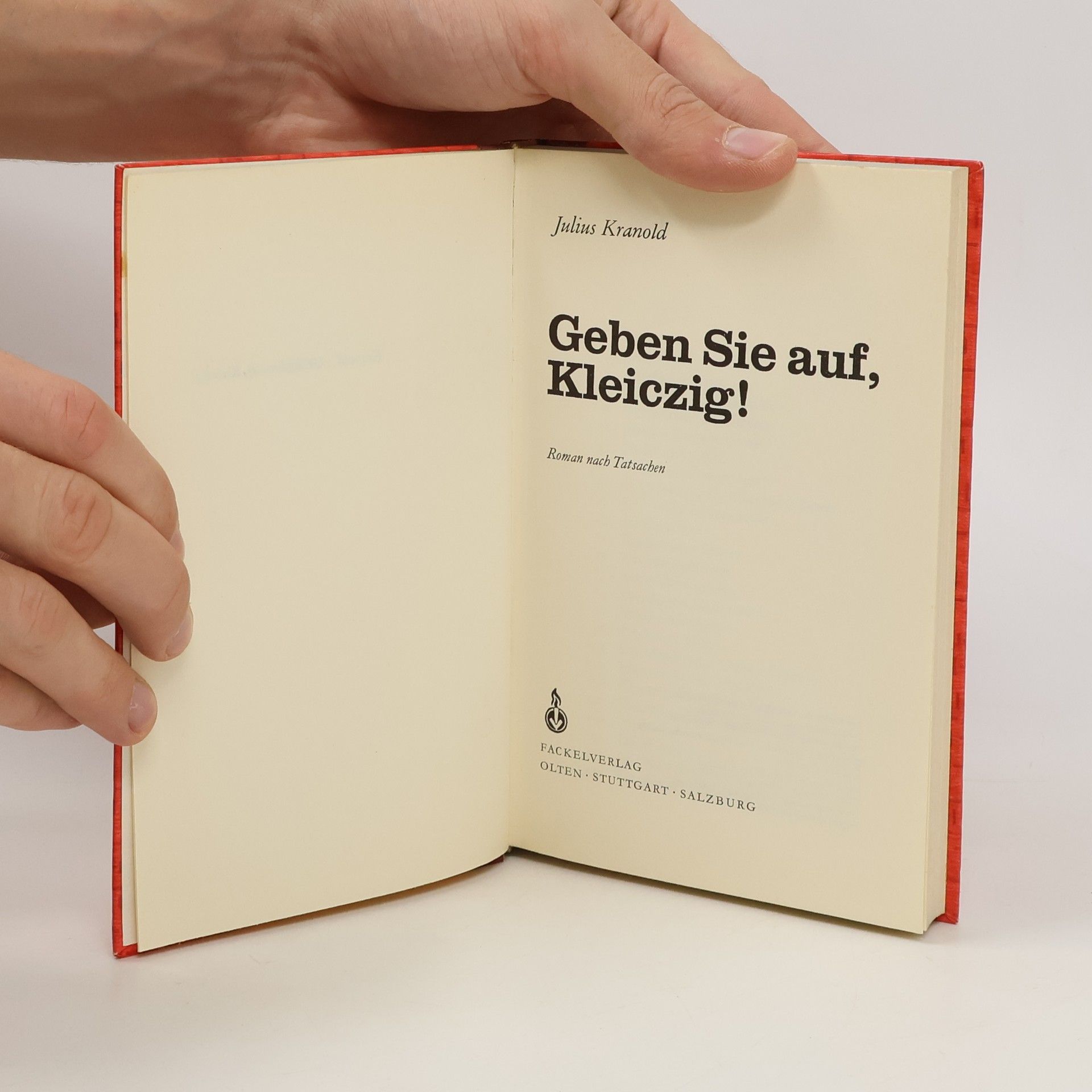 Julius Kranold Geben Sie auf, Kleiczig!