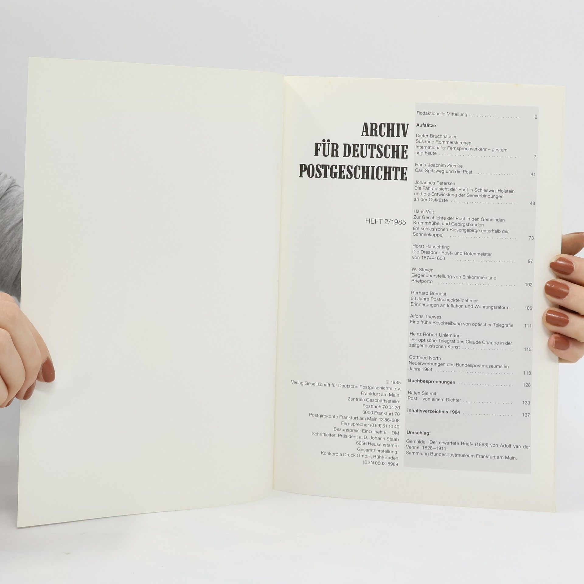 Autorenkollektiv Archiv für deutsche Postgeschichte 2/1985