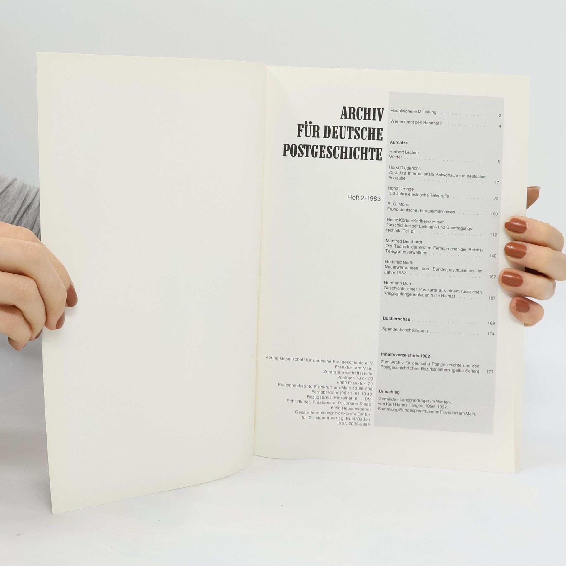 Autorenkollektiv Archiv für deutsche Postgeschichte 2/1983