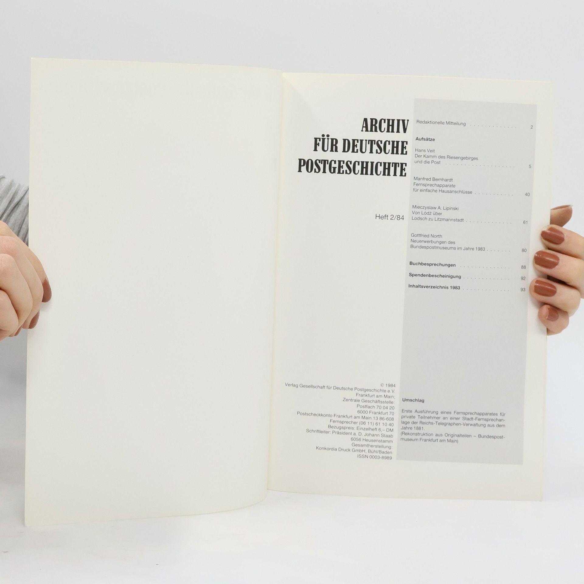 Autorenkollektiv Archiv für deutsche Postgeschichte 2/1984