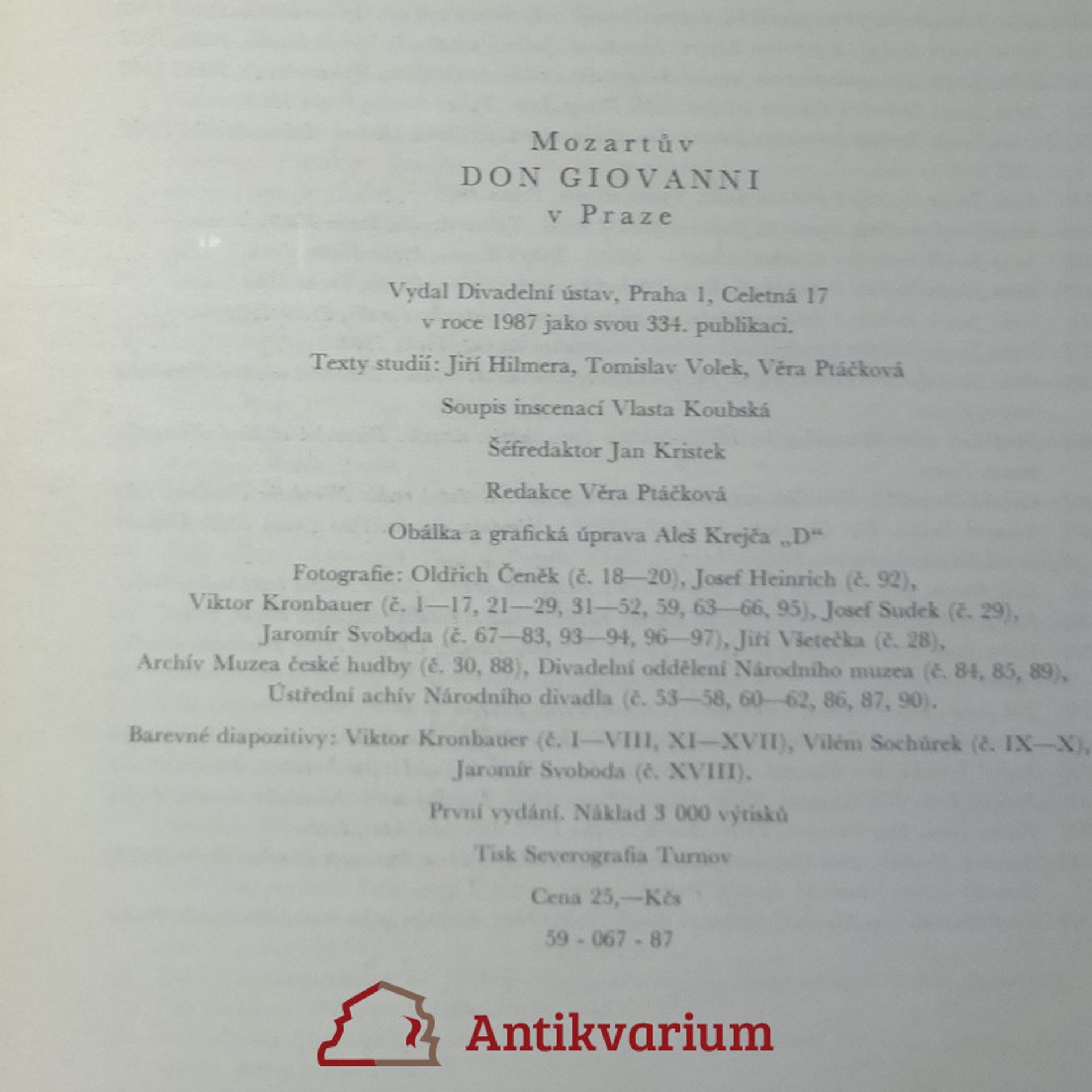 Kolektiv autorů Mozartův Don Giovanni v Praze