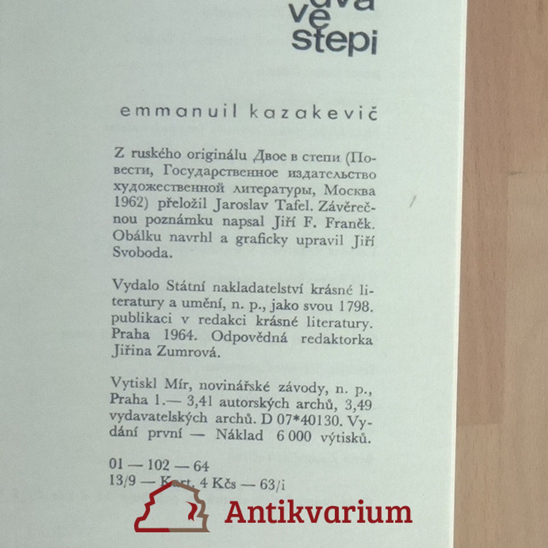 Emmanuil Kazakevič Dva ve stepi
