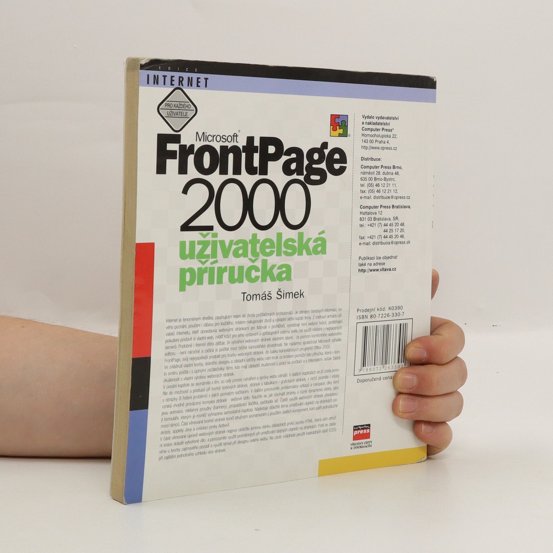 Tomáš Šimek Microsoft FrontPage 2000 : uživatelská příručka