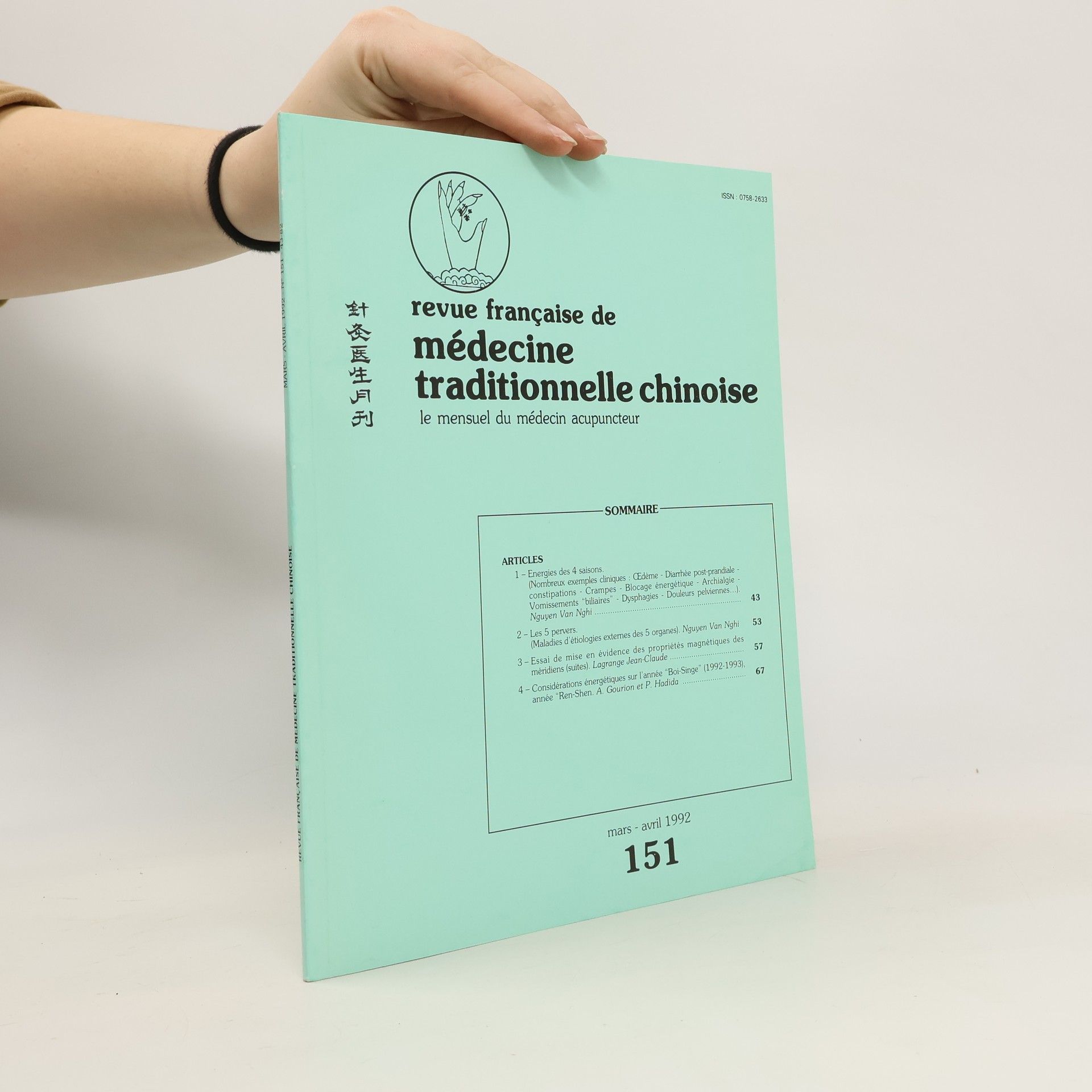 Autorenkollektiv Revue française de médecine traditionnelle chinoise 3-4/1992