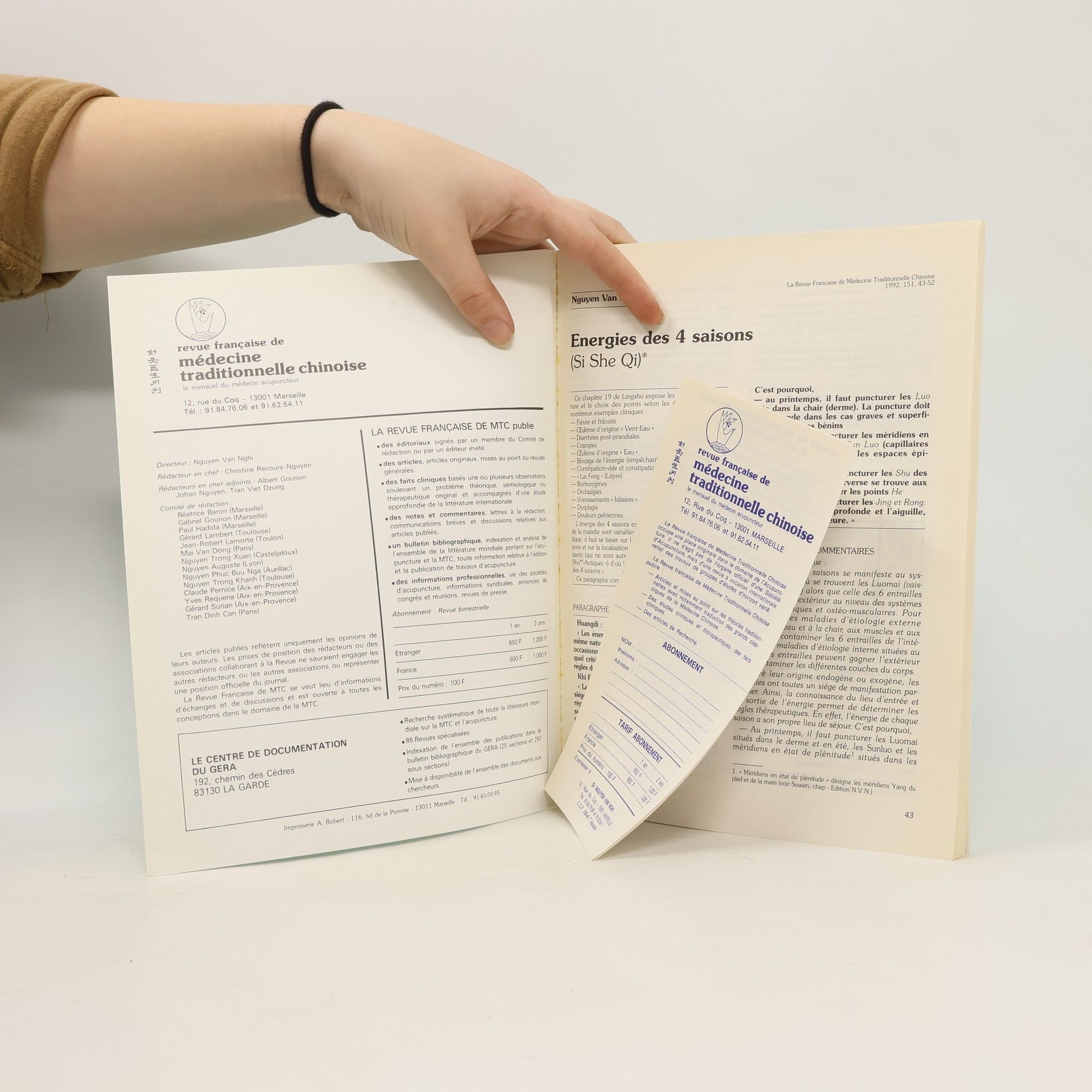 Autorenkollektiv Revue française de médecine traditionnelle chinoise 3-4/1992