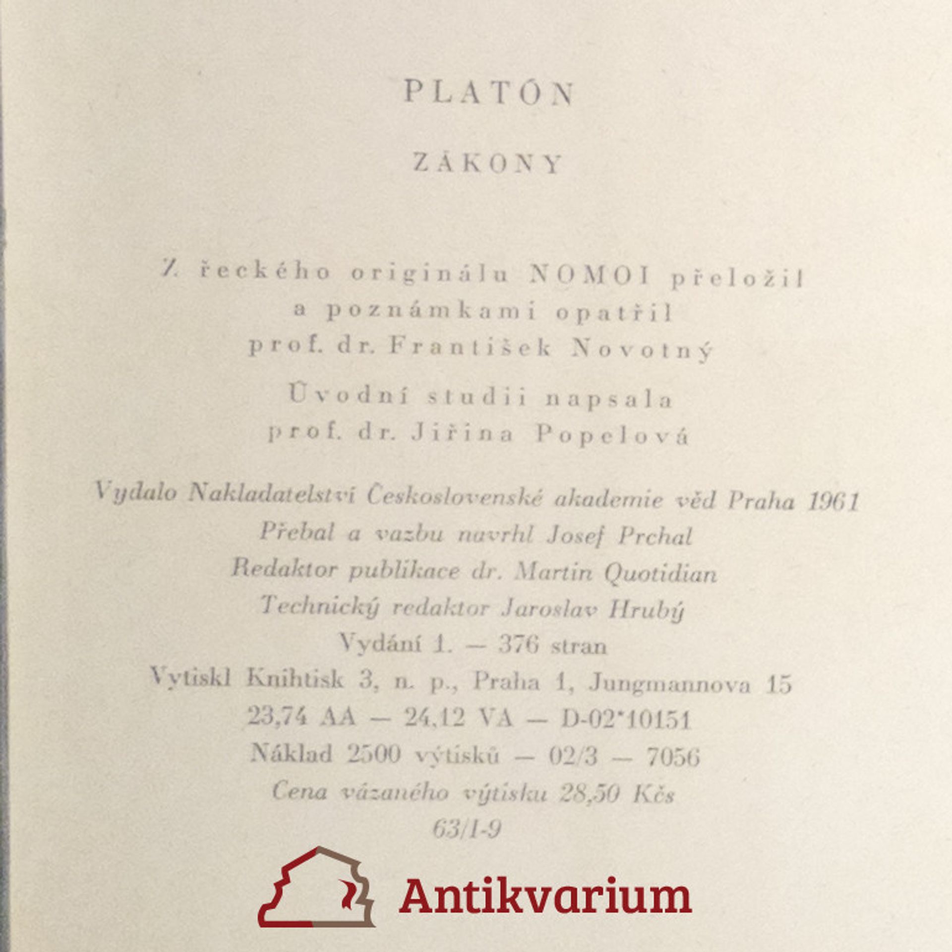 Platon Zákony