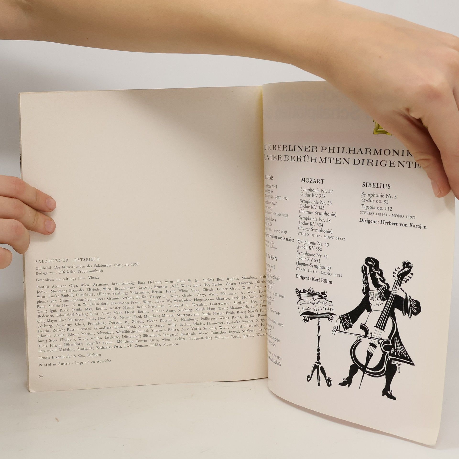 kolektiv Salzburg Festspiele 1965 - Die Mitwirkenden / Artist appearing / Les Participants