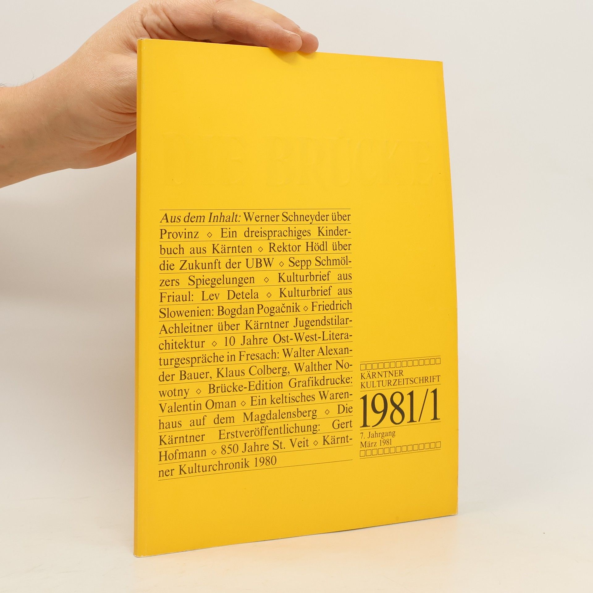 kolektiv Kärntner Kulturzeitschrift 1981/1