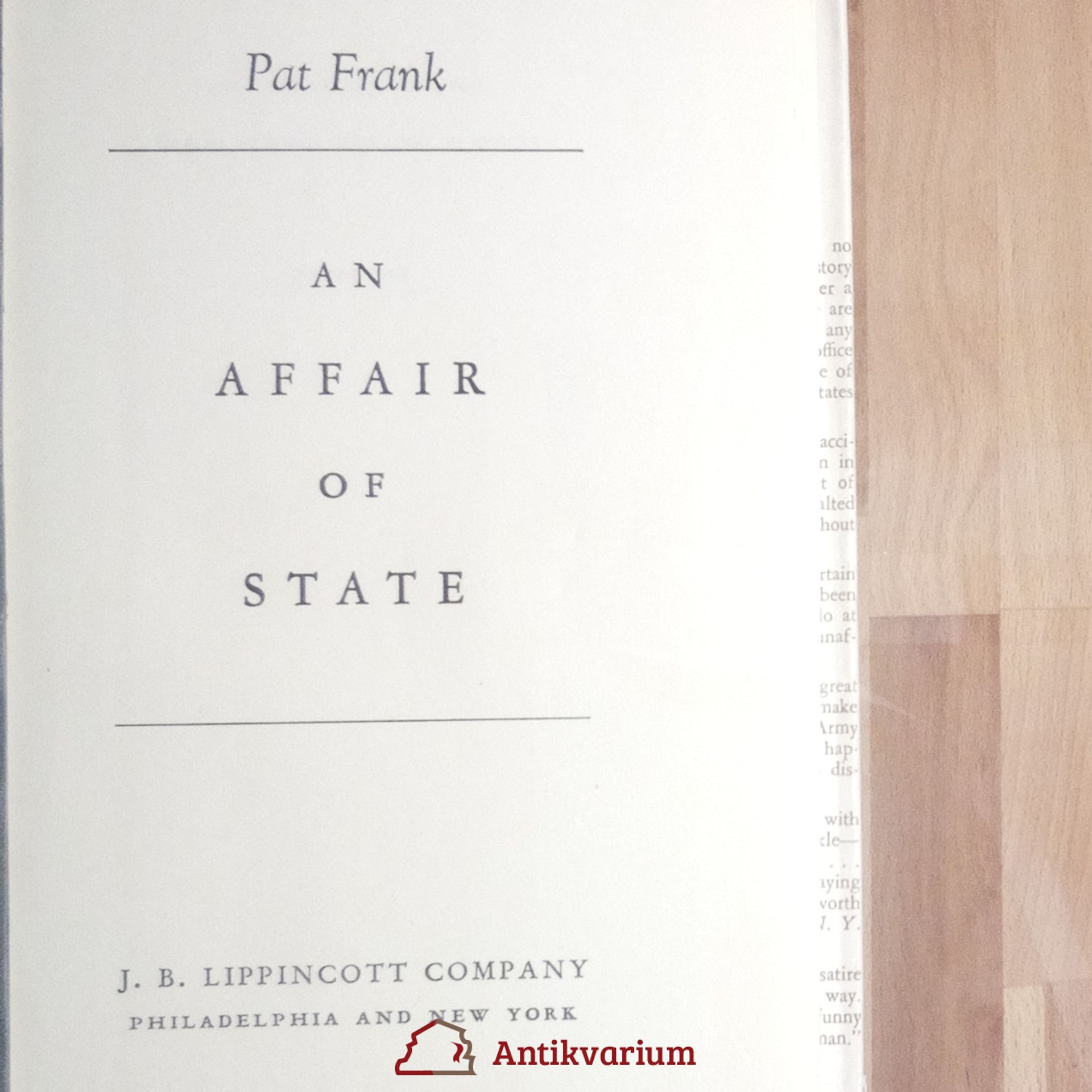 Park Frank An affair of state