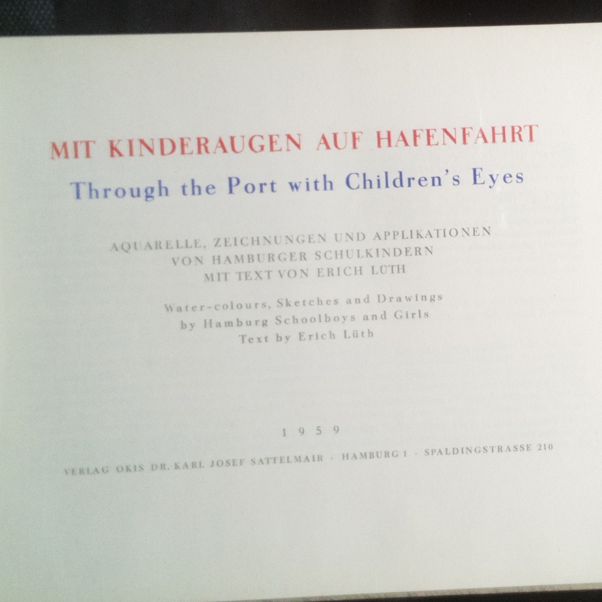 Erich Lüth Mit Kinderaugen auf Hafenfahrt
