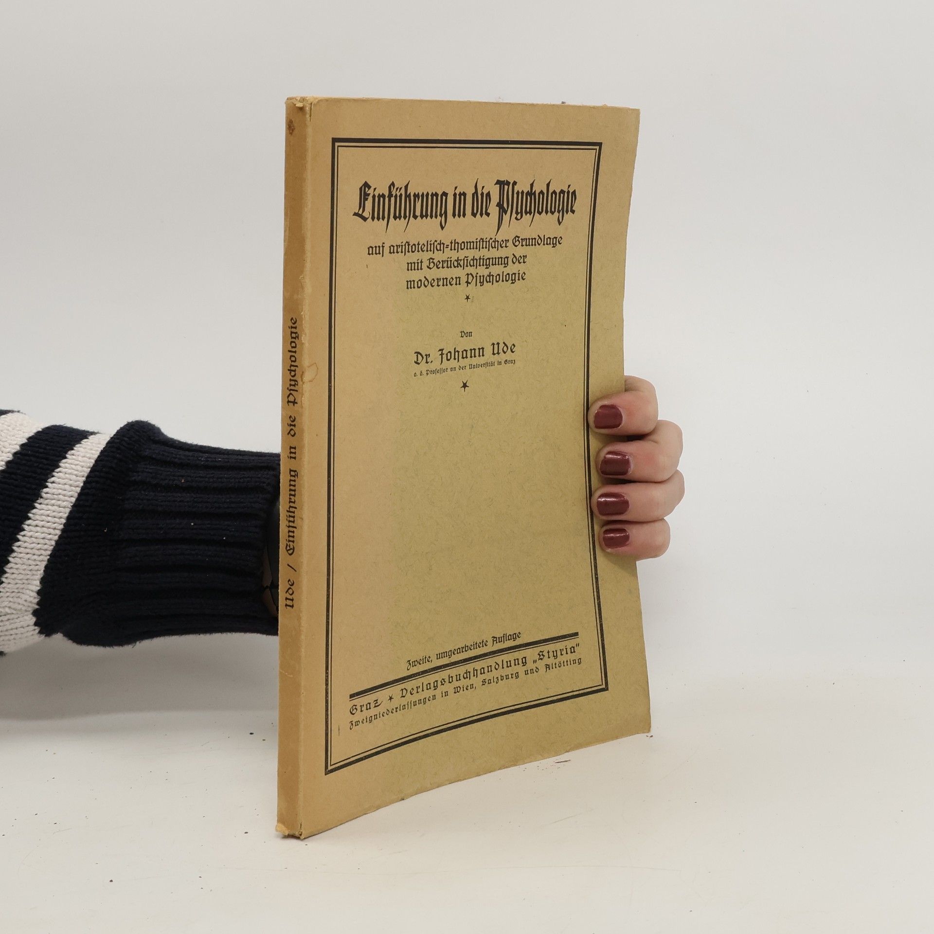 Johann Ube Einführung in Die Psychologie