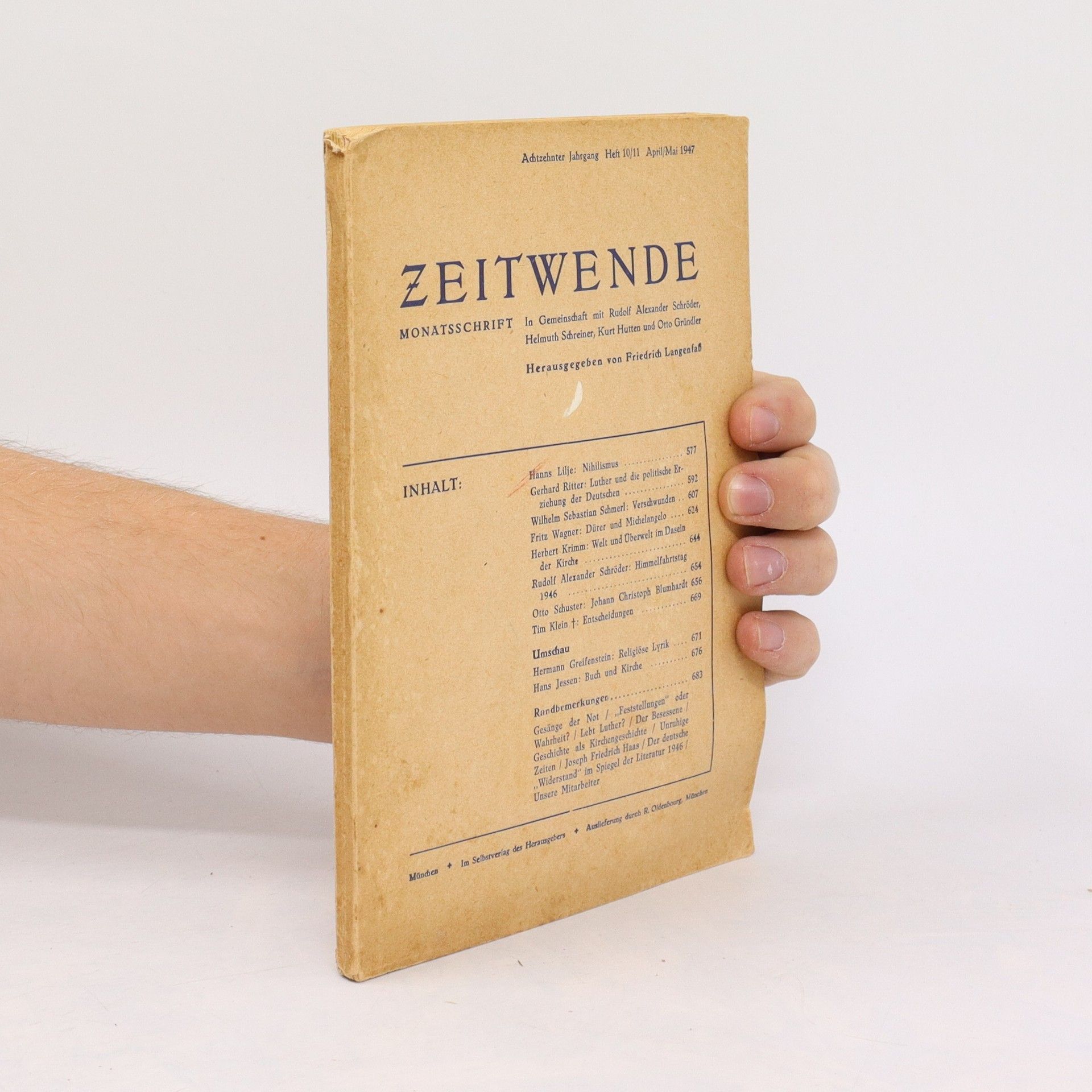 Friedrich Langenfaß Zeitwende 10-11/1947