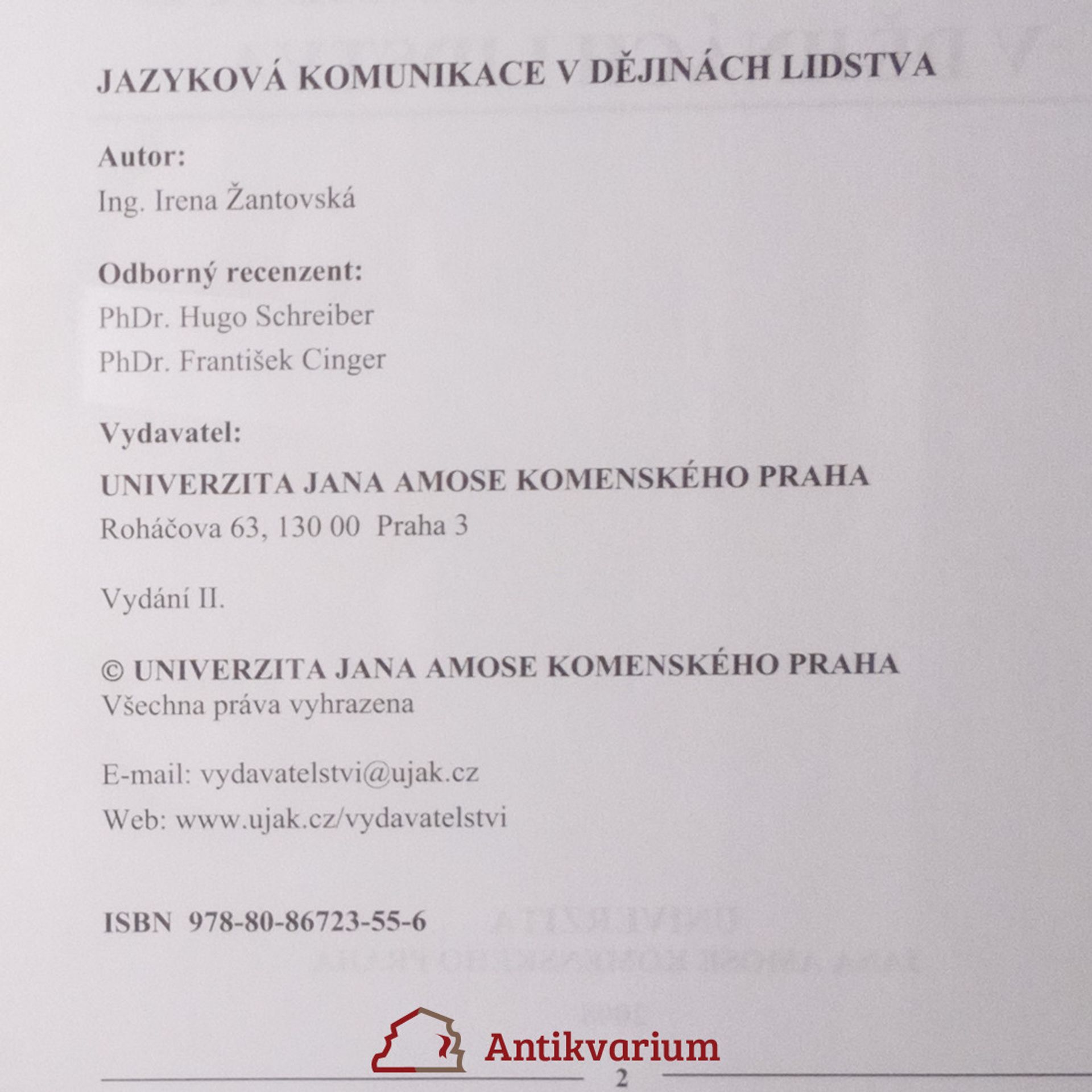 Irena Žantovská Jazyková komunikace v dějinách lidstva