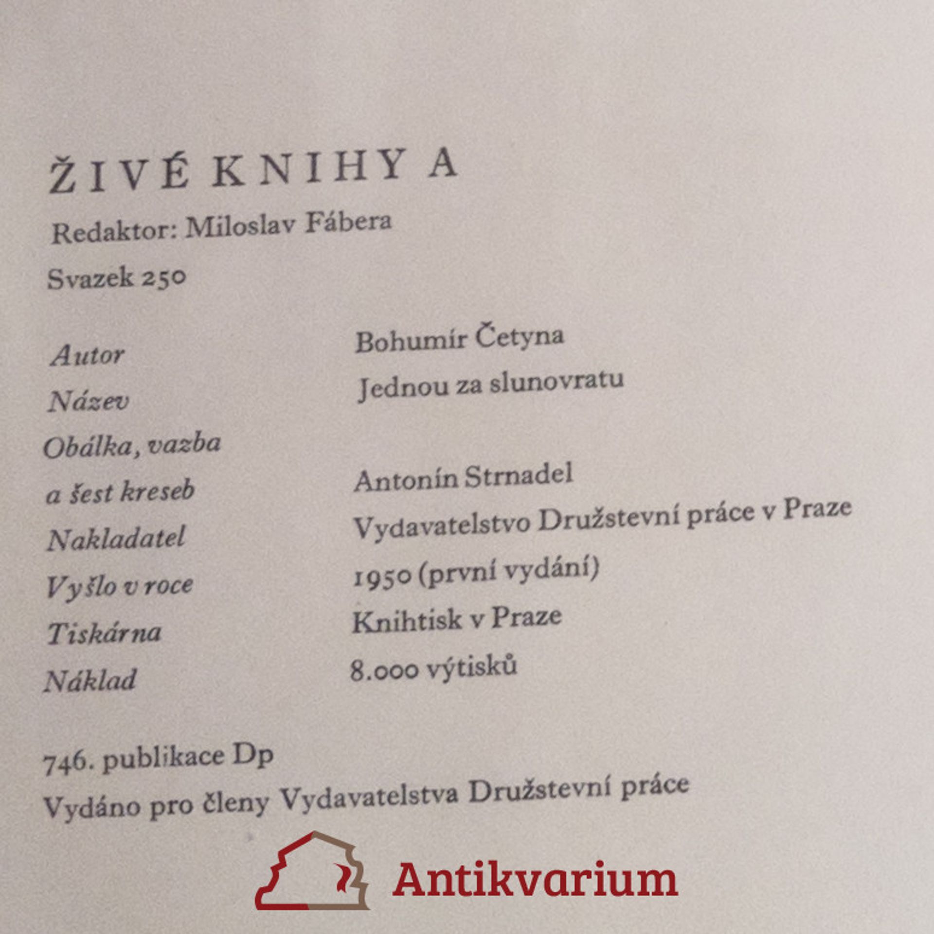 Bohumír Četyna Jednou za slunovratu