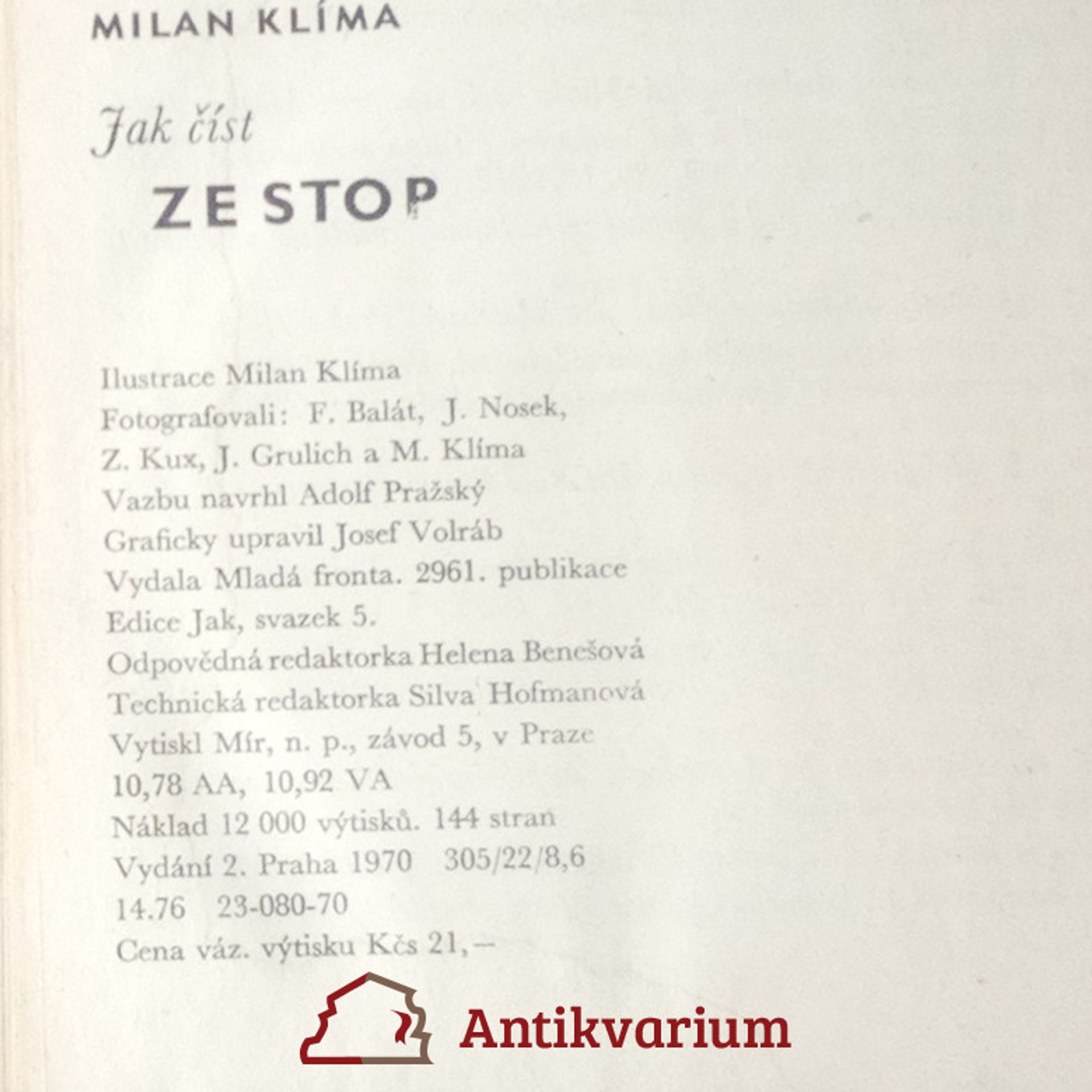 Milan Klíma Jak číst ze stop