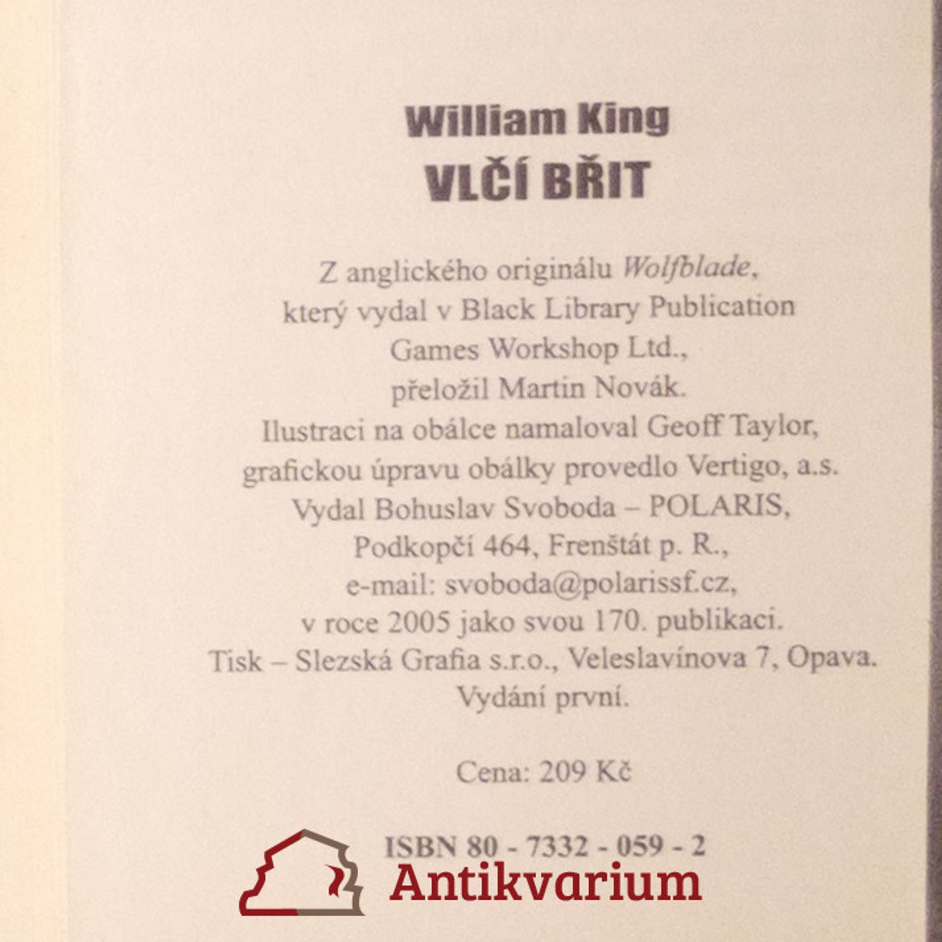 William King Warhammer 40,000. Vlčí břit