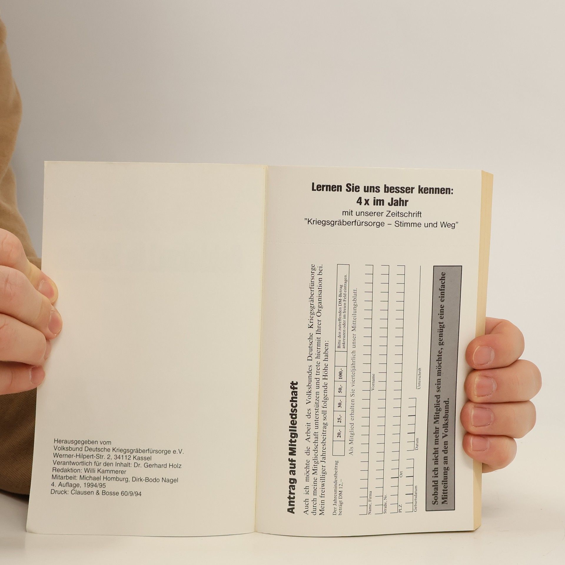 kolektiv Schicksal in Zahlen Ausgabe 1994/95