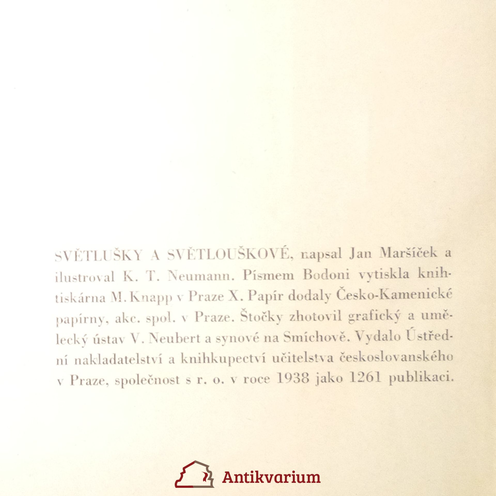 Maršíček Jan Světlušky a Světlouškové
