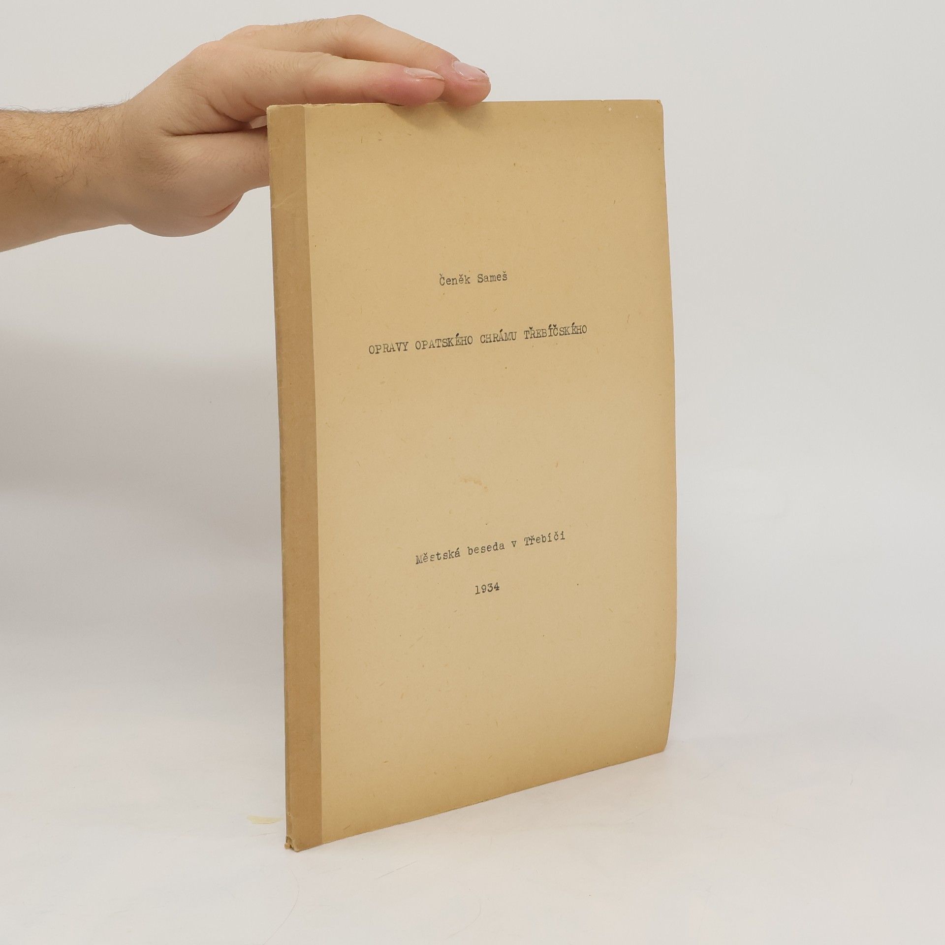 Čeněk Sameš Opravy opatského chrámu třebíčského