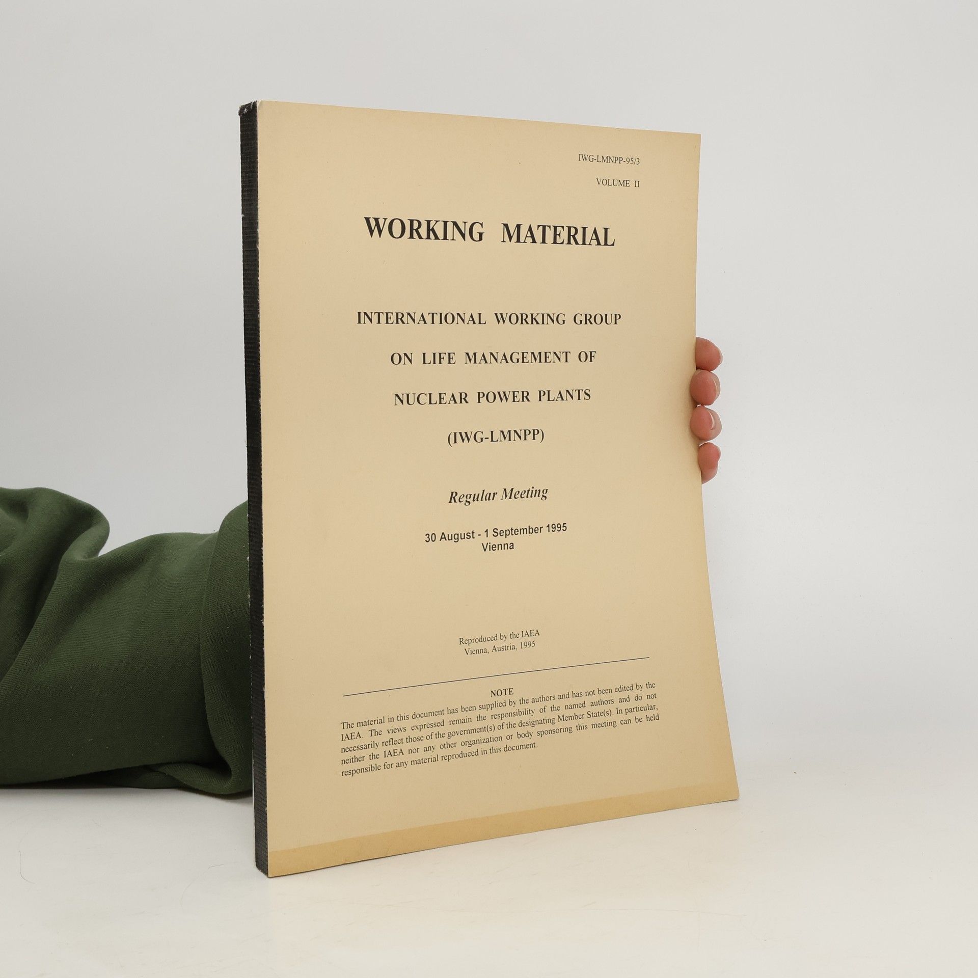 AA.VV. Working Material. 8-9/1995. Volume II