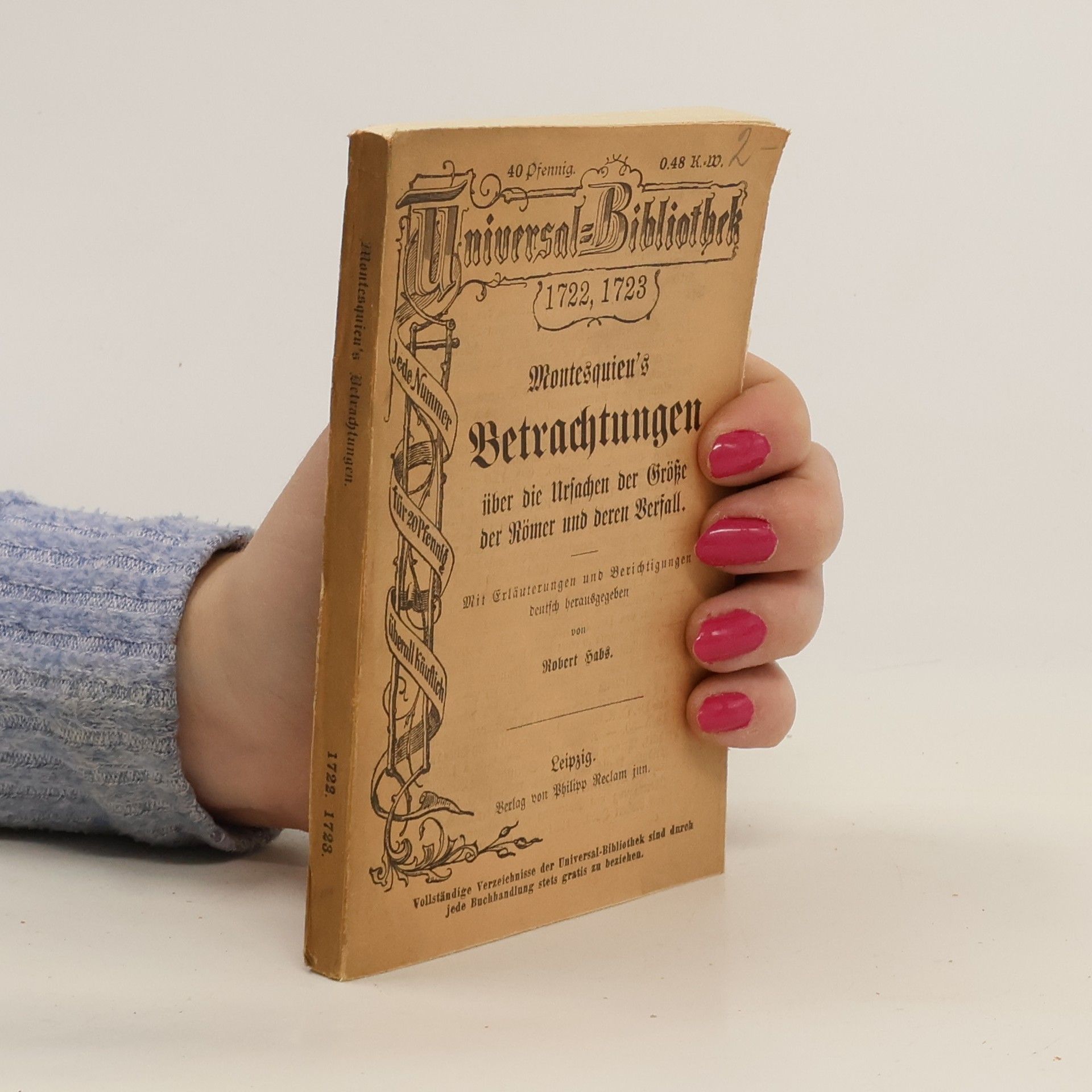 kolektiv Universal Bibliothek 1722, 1723. Betrachtungen.